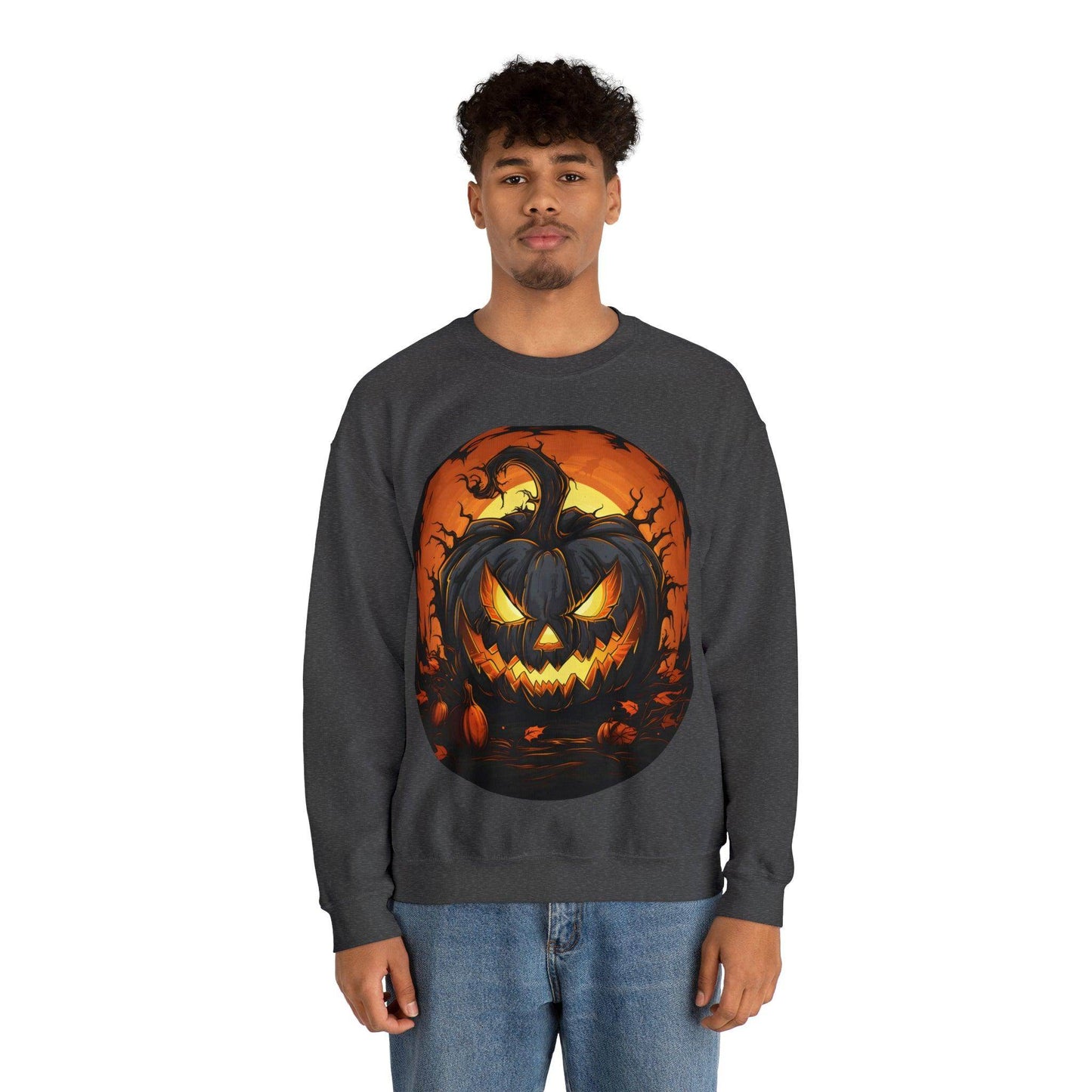 Scary Jack O Lantern Retro Halloween Sweatshirt: Your Spooky Style Statement - Giftsmojo