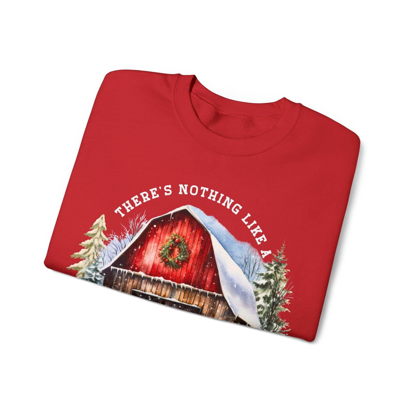 There's Nothing Like A Farmhouse Christmas Sweatshirt Christmas on The Farm Sweatshirt Mooey Christmas Farm Sweatshirt Christmas Sweater Trendy Christmas Shirt Farmers - Giftsmojo