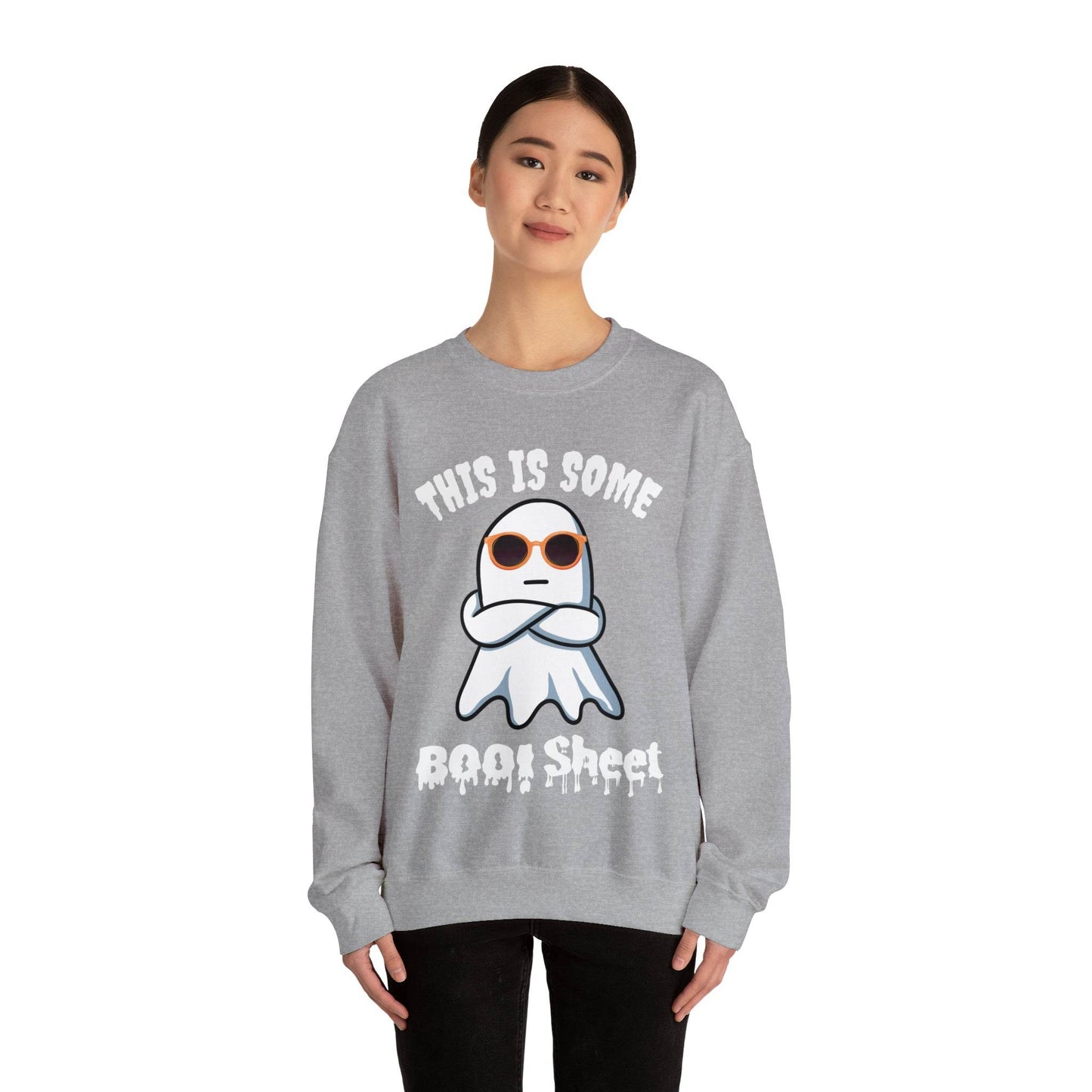 This Is Some Boo Sheet Ghost Sweatshirt Cute Ghost Sweatshirt Boo Ghost Sweatshirt Gift Shirt Funny Halloween Shirt Spooky Season Shirt - Giftsmojo
