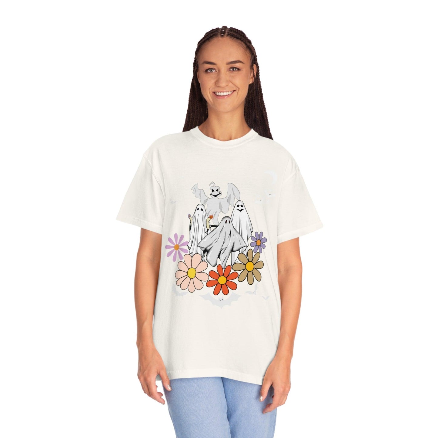 Retro Halloween t-shirt, Vintage Floral Ghost Shirt Halloween Shirt