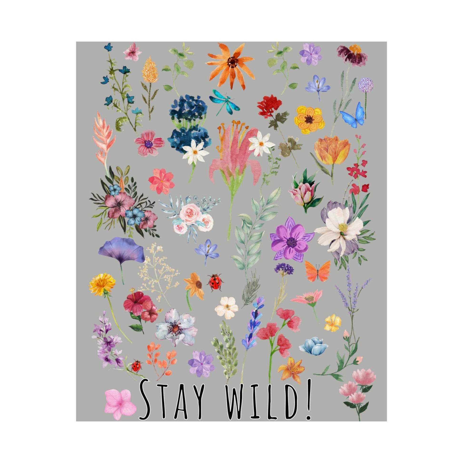 Watercolor Wildflowers Wall Art - Giftsmojo