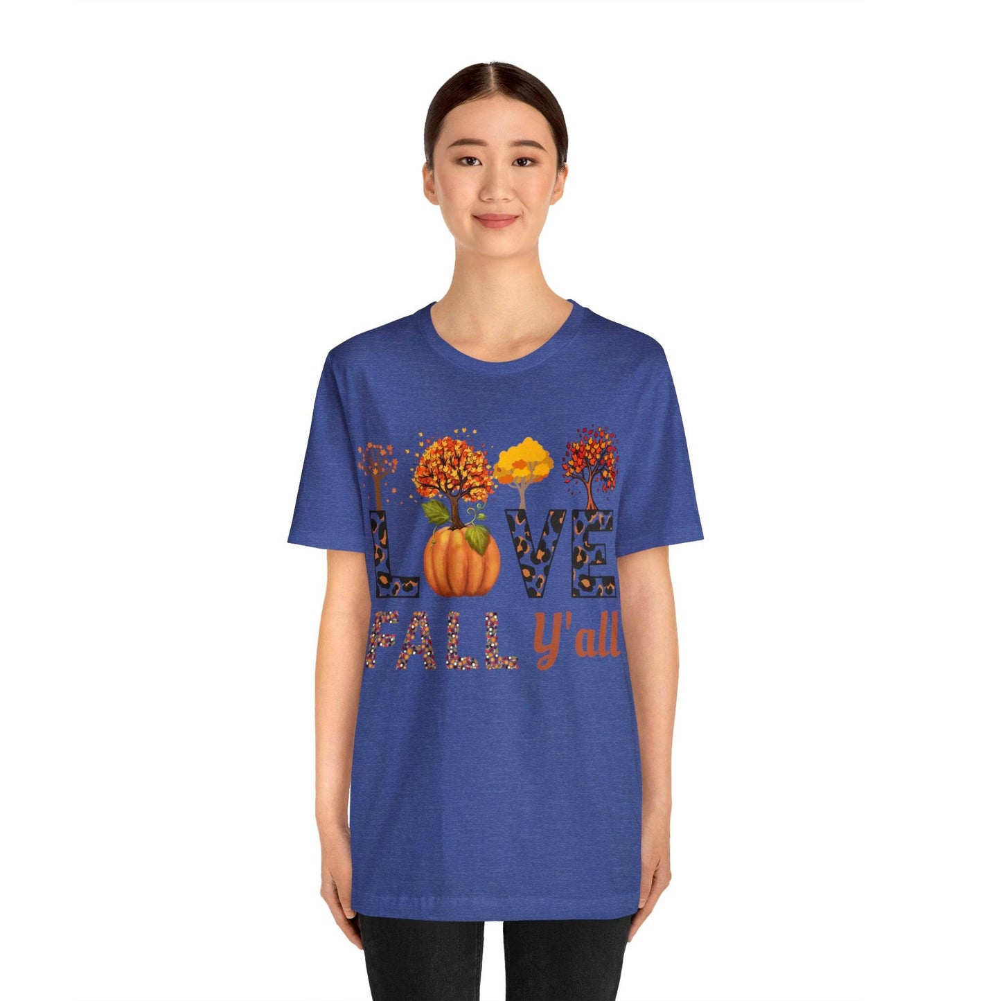 Leopard Print Love Fall Y'all, Fall shirt, Fall lover gift - Giftsmojo