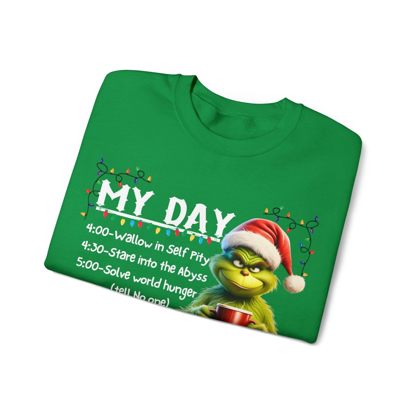 My Day Schedule I'M Booked Funny Christmas Sweatshirt Grinch Sweatshirt - Giftsmojo