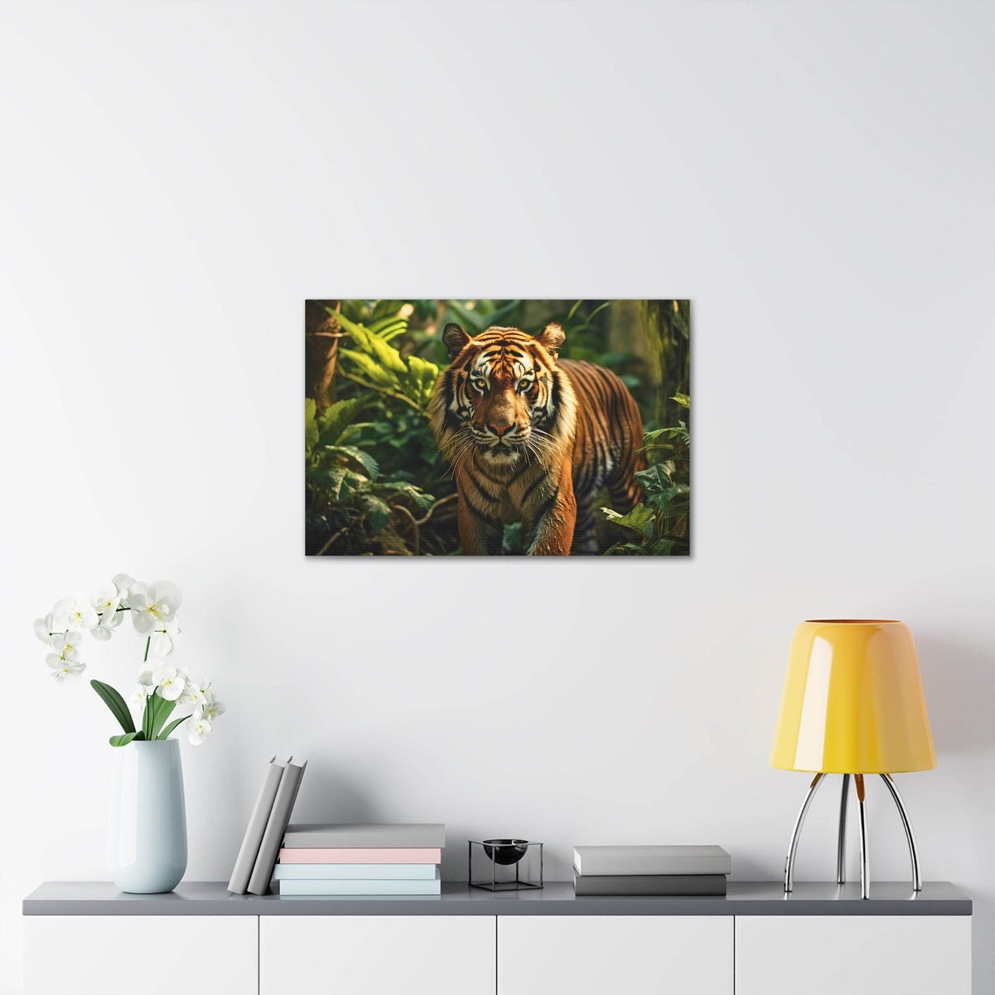 Tiger In Nature Art Canvas Gallery Wraps Tiger Print Large Canvas Art Animal Wall Art minimalist Wall Art Lover Gift - Giftsmojo