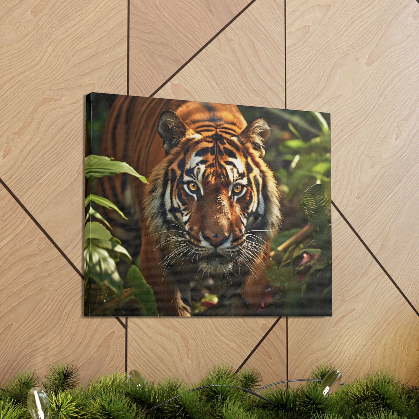 Tiger In Nature Art Canvas Gallery Wraps Tiger Print Large Canvas Art Animal Wall Art minimalist Wall Art Lover Gift