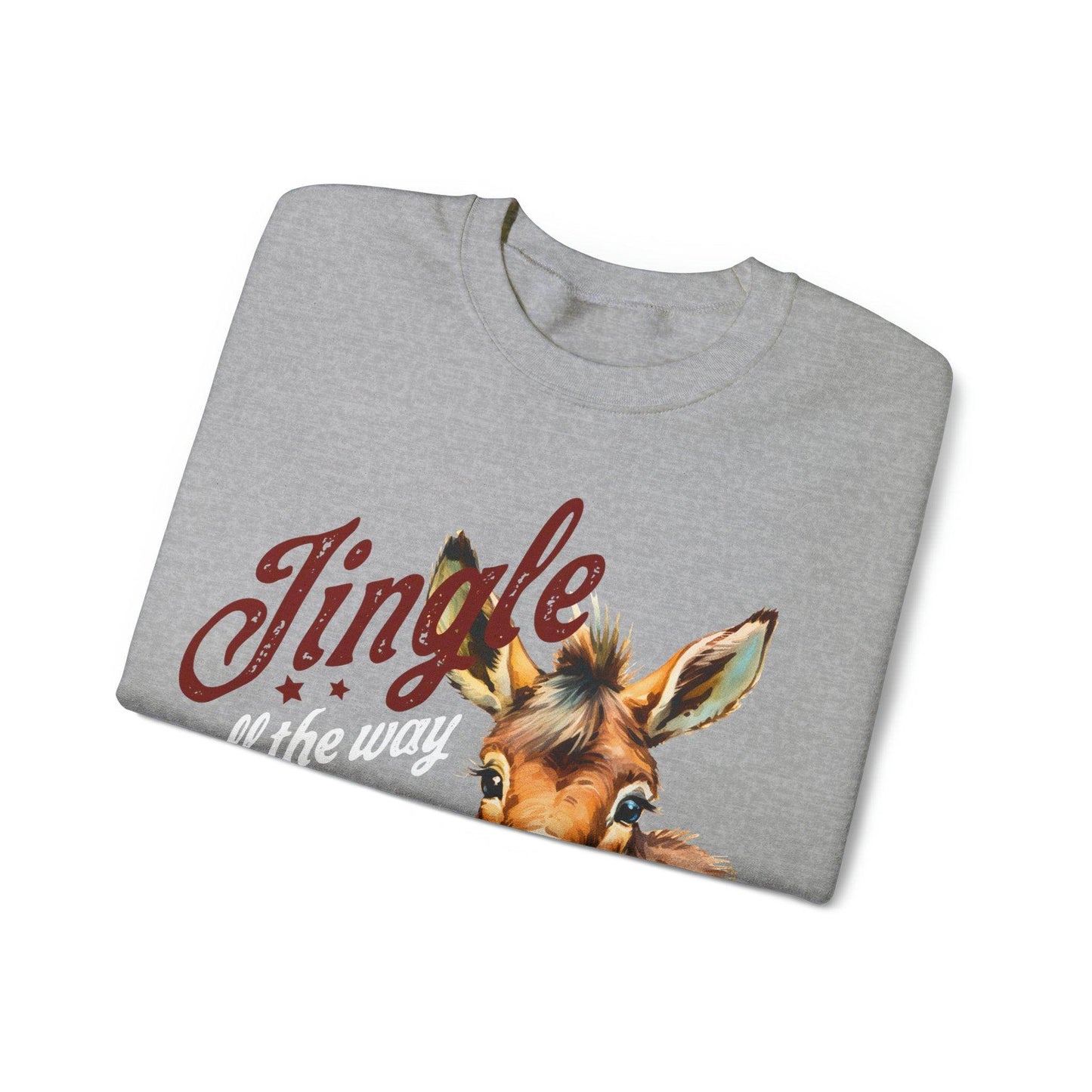 Jingle all the way Christmas Sweatshirt Christmas on The Farm Sweatshirt Christmas Farm Sweatshirt Christmas Sweater Trendy Christmas Shirt Farmers - Giftsmojo