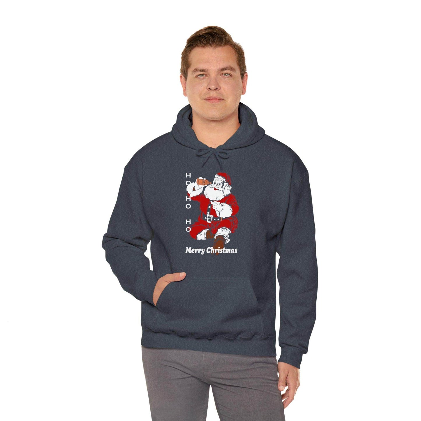 Ho HO Ho Merry Christmas Unisex Heavy Blend Hooded Sweatshirt Christmas Shirt Hoodie - Giftsmojo
