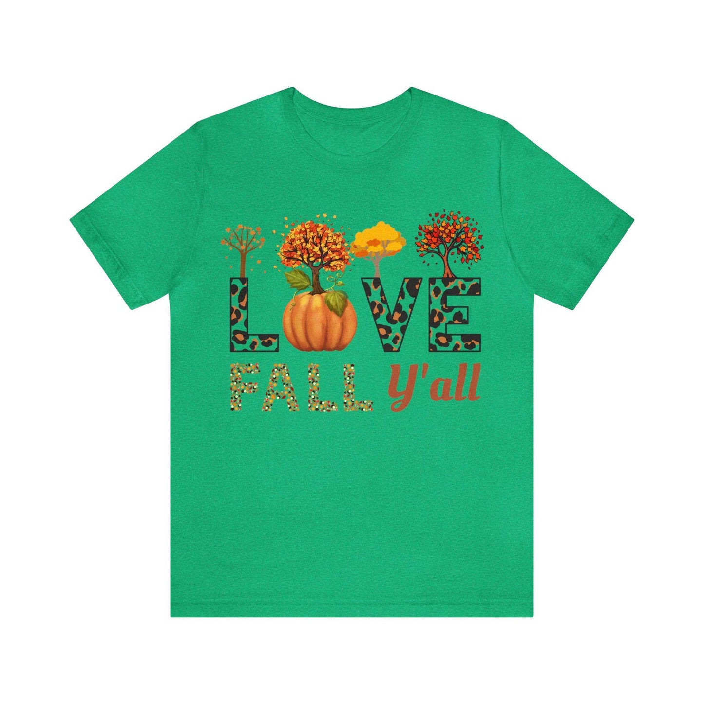 Leopard Print Love Fall Y'all, Fall shirt, Fall lover gift - Giftsmojo