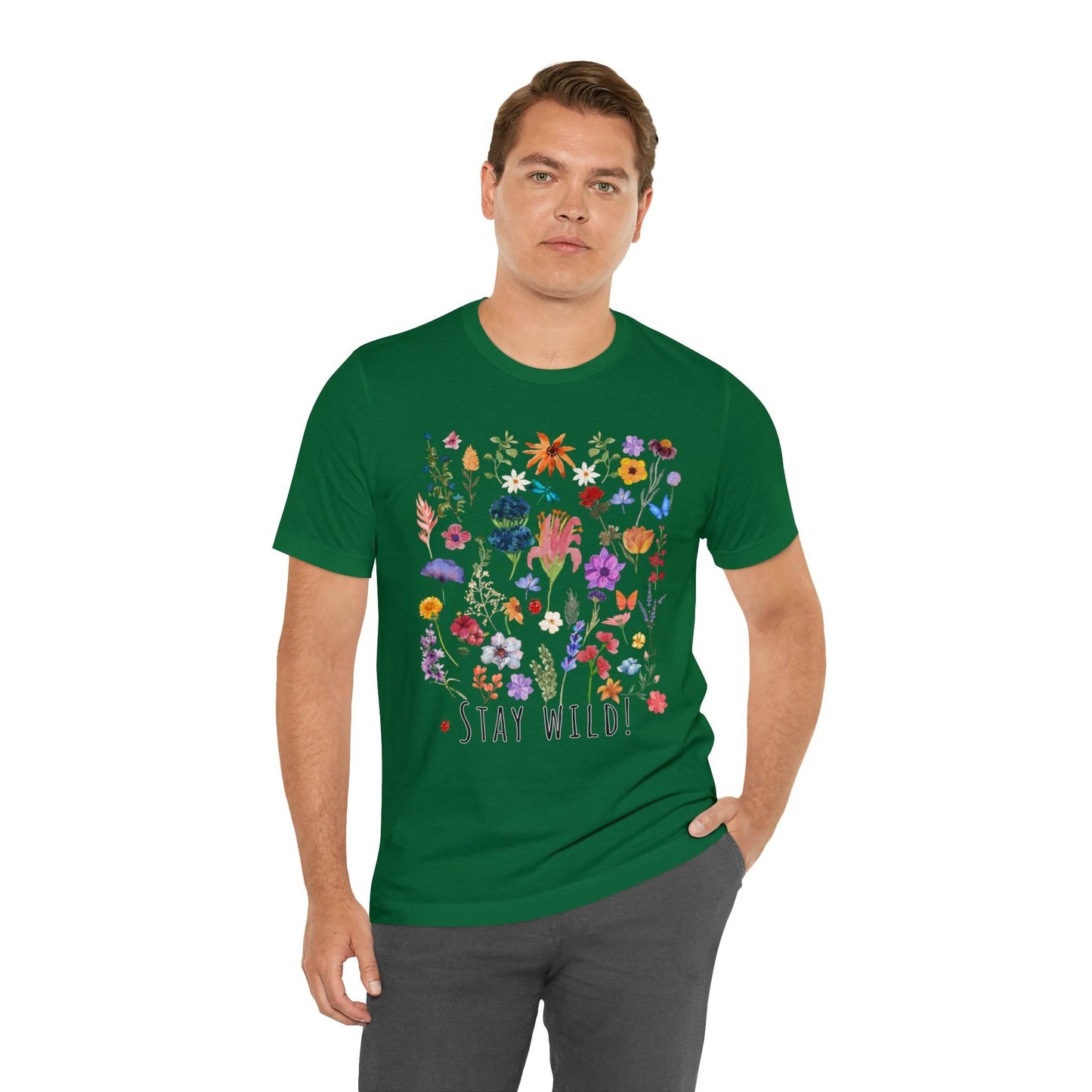 Wildflower Tshirt, Stay Wild Flowers Shirt, Floral Tshirt, Flower Shirt, Gift for Women, Ladies Shirts, Best Friend Gift, Plant Mom shirt - Giftsmojo