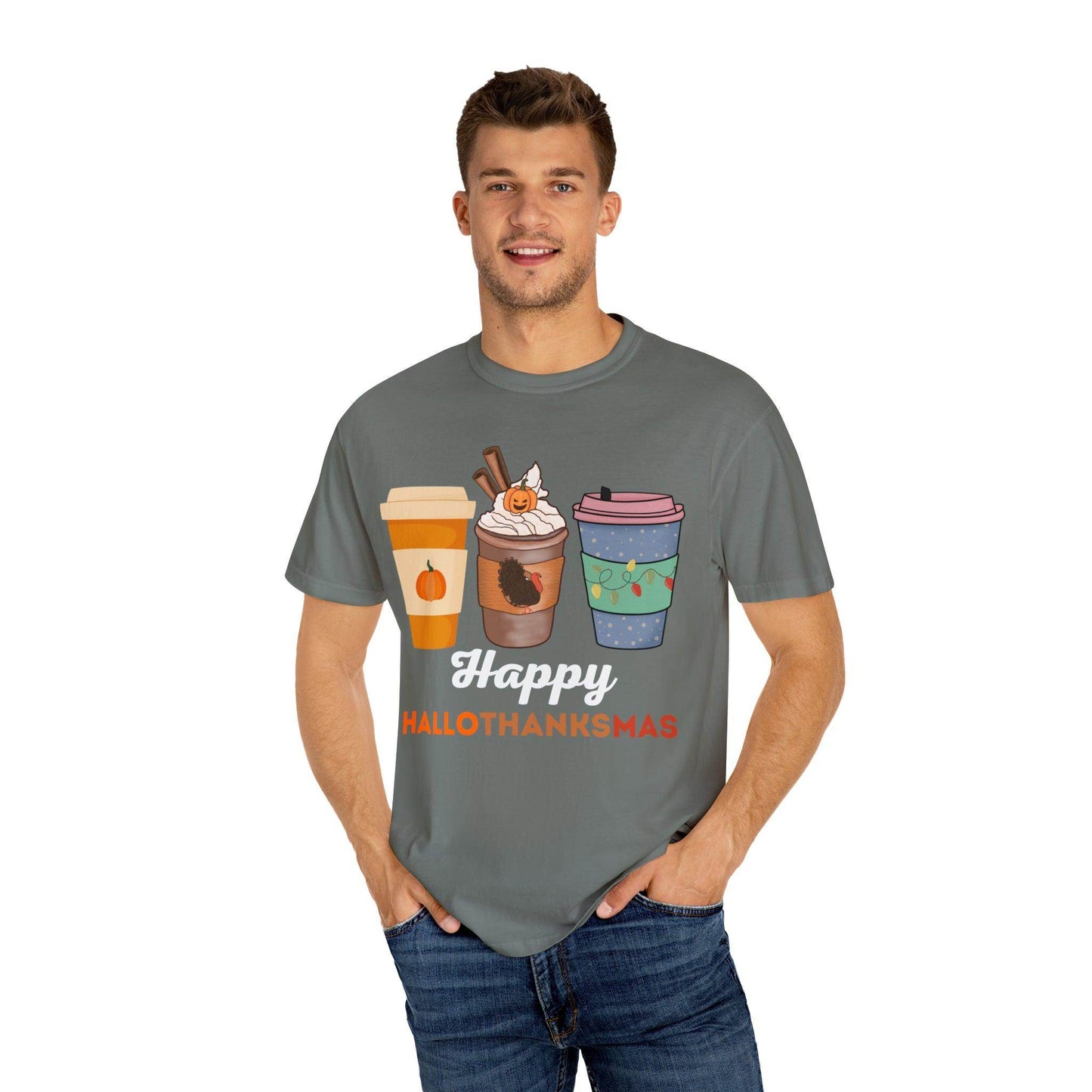 Happy HALLOTHANKSMAS Gift for Fall Halloween Thanksgiving Christmas Gift - Giftsmojo