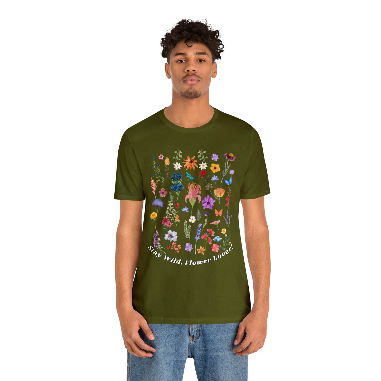 Wildflower Tshirt Flowers Shirt Floral Tshirt Flower Shirt Gift for Women - Ladies Shirts Best Friend Gift, Plant Mom Stay Wild flower lover - Giftsmojo