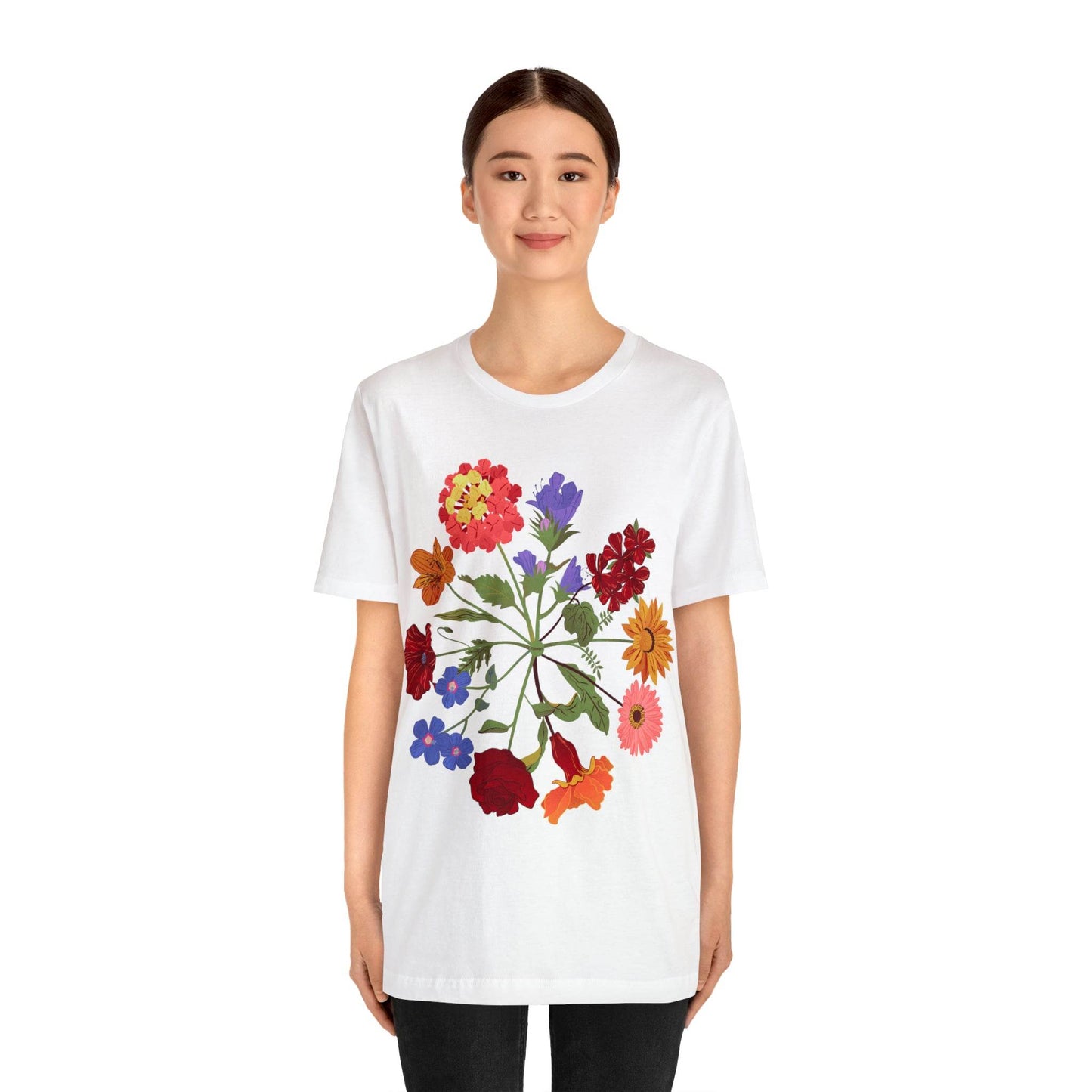 Wildflower Tshirt, Flower Shirt, Types of Flowers Shirt, Floral Tshirt, Gift for Women, Ladies Shirts Best Friend Gift, Plant Mom Nature Tee - Giftsmojo