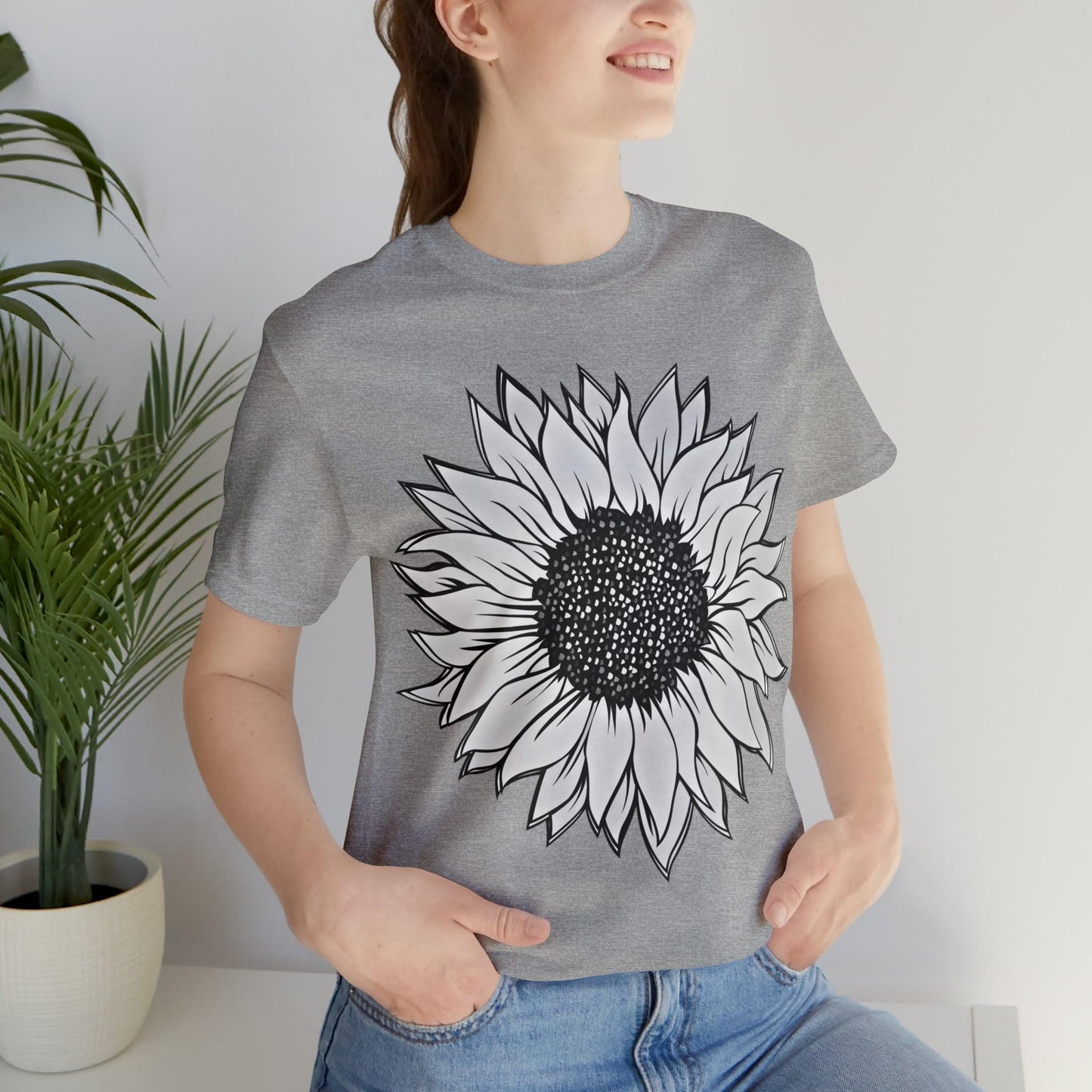 Sunflower Shirt, Floral Tee Shirt, Flower Shirt, Garden Shirt, Womens Fall Summer Shirt Sunshine Tee, Gift for Gardener, Nature love