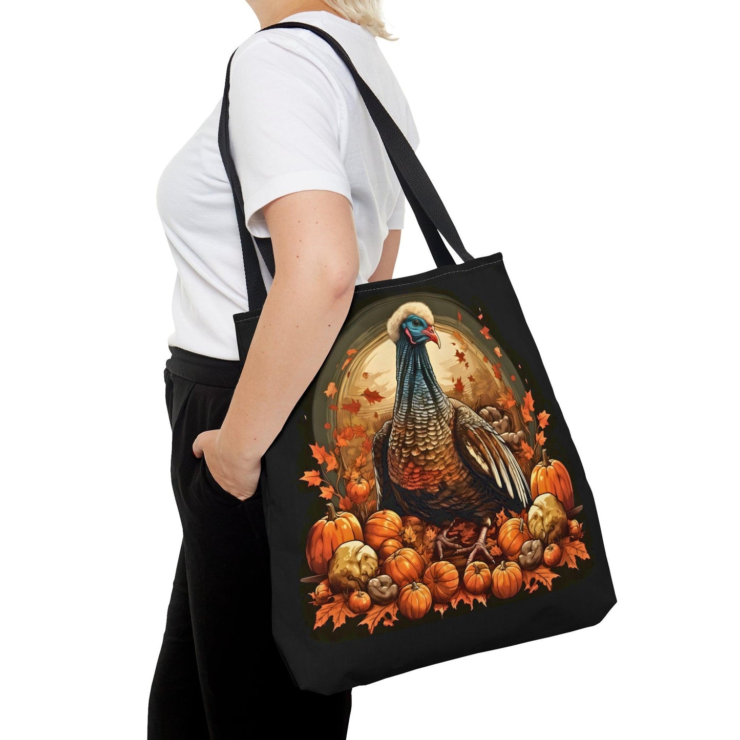 Happy Thanksgiving Bag Fall Bag Turkey Bag Pumpkin Tote Bag Cute Market Bag - Aesthetic Bag, Thanksgiving Gift, Mom Bag Canvas Bag