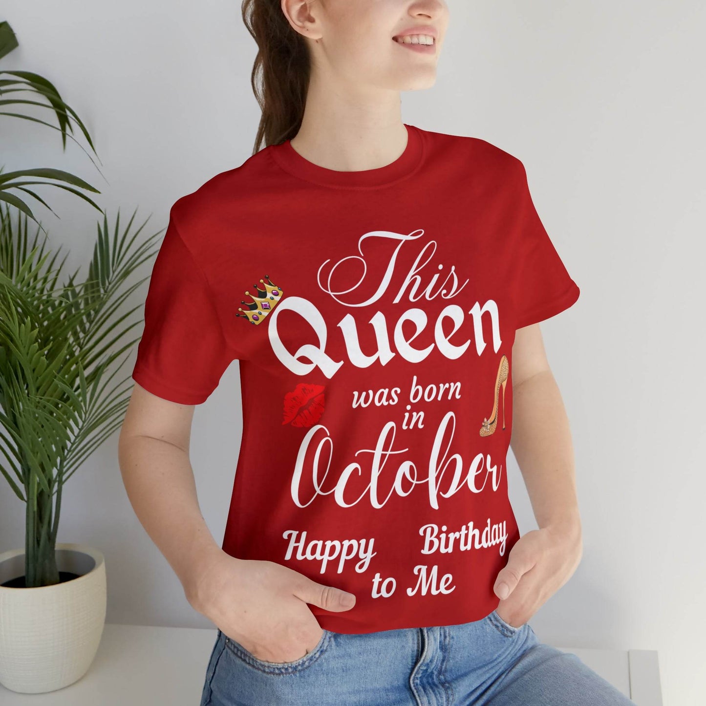 Birthday Queen Shirt, Gift for Birthday, This Queen was born in October Shirt, Funny Queen Shirt, Funny Birthday Shirt, Birthday Gift - Giftsmojo