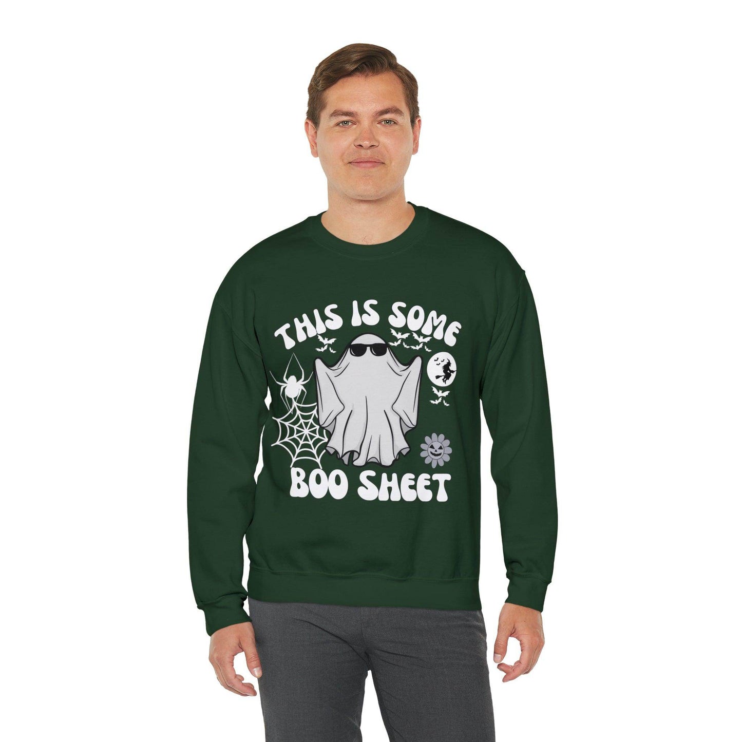 This Is Some Boo Sheet Ghost Sweatshirt Cute Ghost Sweatshirt Boo Ghost Sweatshirt Gift Shirt Funny Halloween Shirt Spooky Season Shirt - Giftsmojo