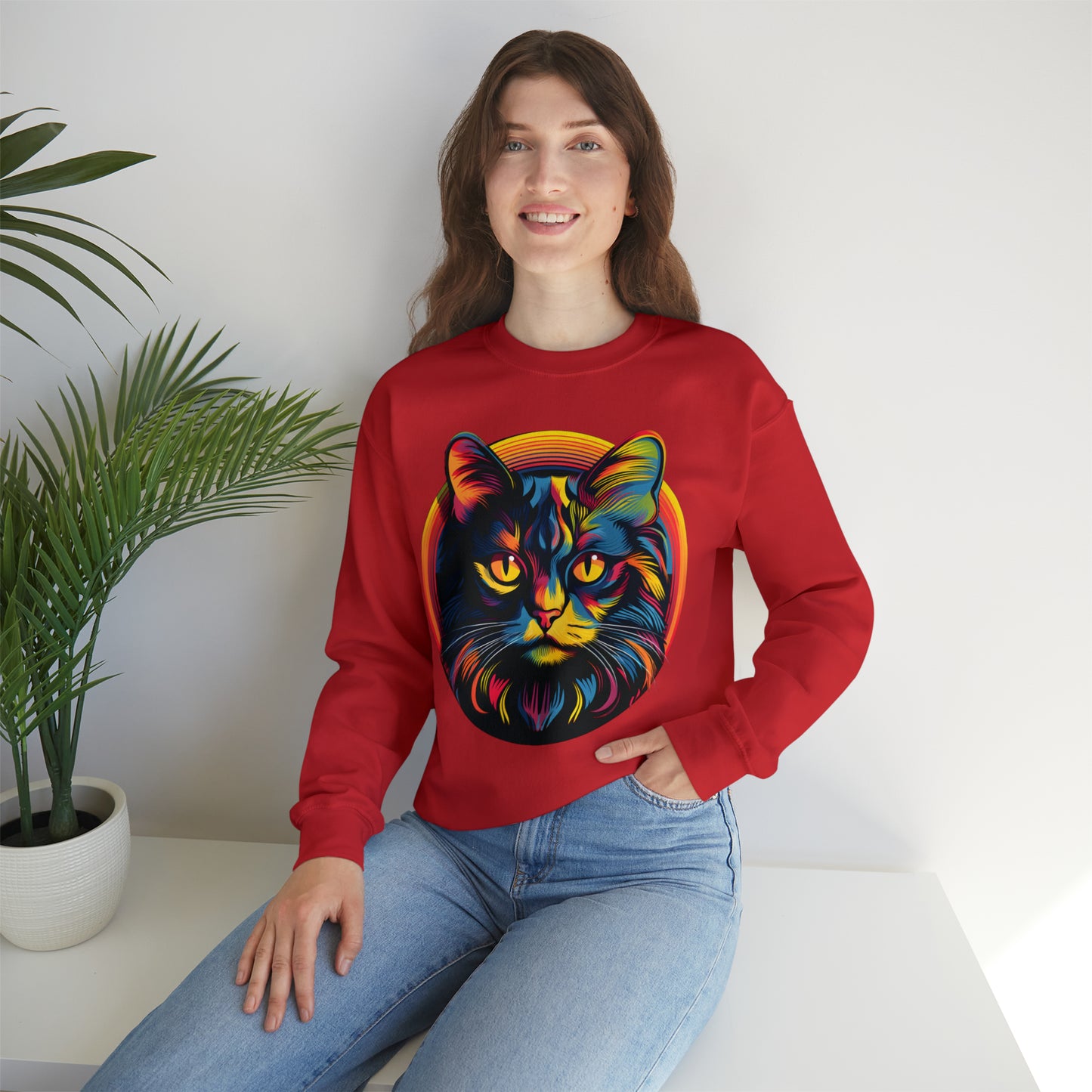 Vintage Cat Lover Sweater Retro Cat Sweatshirt Animal Lover Gift Cat Mom Gift Cat Lover Gift Cat Mom Sweatshirt Cat Crewneck Sweatshirt