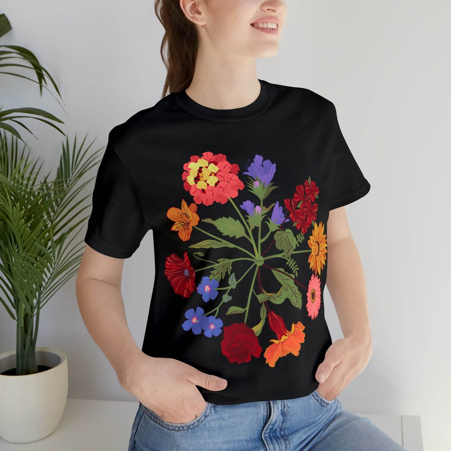 Wildflower Tshirt, Flower Shirt, Types of Flowers Shirt, Floral Tshirt, Gift for Women, Ladies Shirts Best Friend Gift, Plant Mom Nature Tee - Giftsmojo