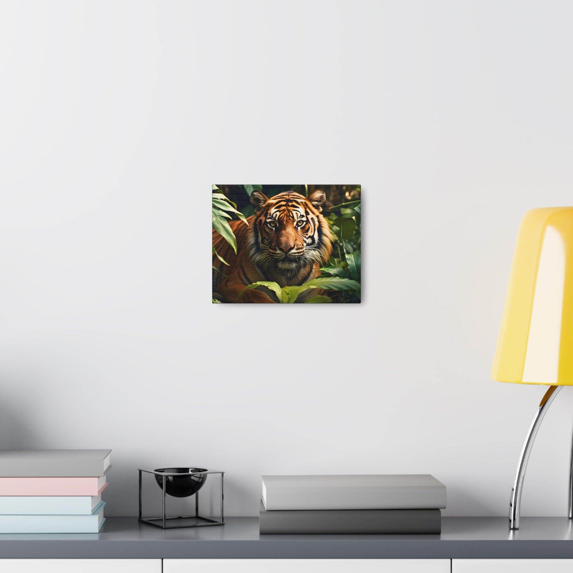 Tiger In Nature Art Canvas Gallery Wraps Tiger Print Large Canvas Art Animal Wall Art minimalist Wall Art Lover Gift - Giftsmojo
