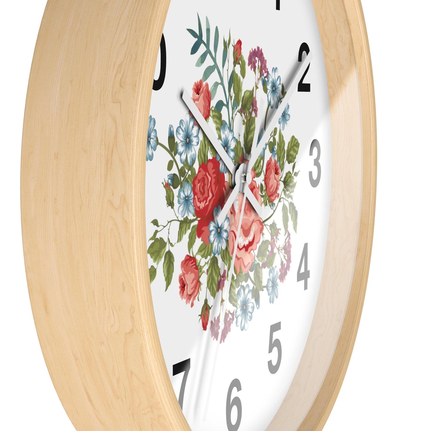 Flower Wall Clock Floral Wall Clock Home Decor Gift House Warming Gift- New Home Gift Mom Gift Farmhouse Clocks For Wall Living Room Bedroom