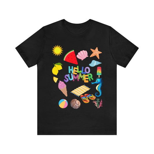Hello Summer shirt, Funny Summer shirts for women and men, Summer Casual Top Tee - Giftsmojo