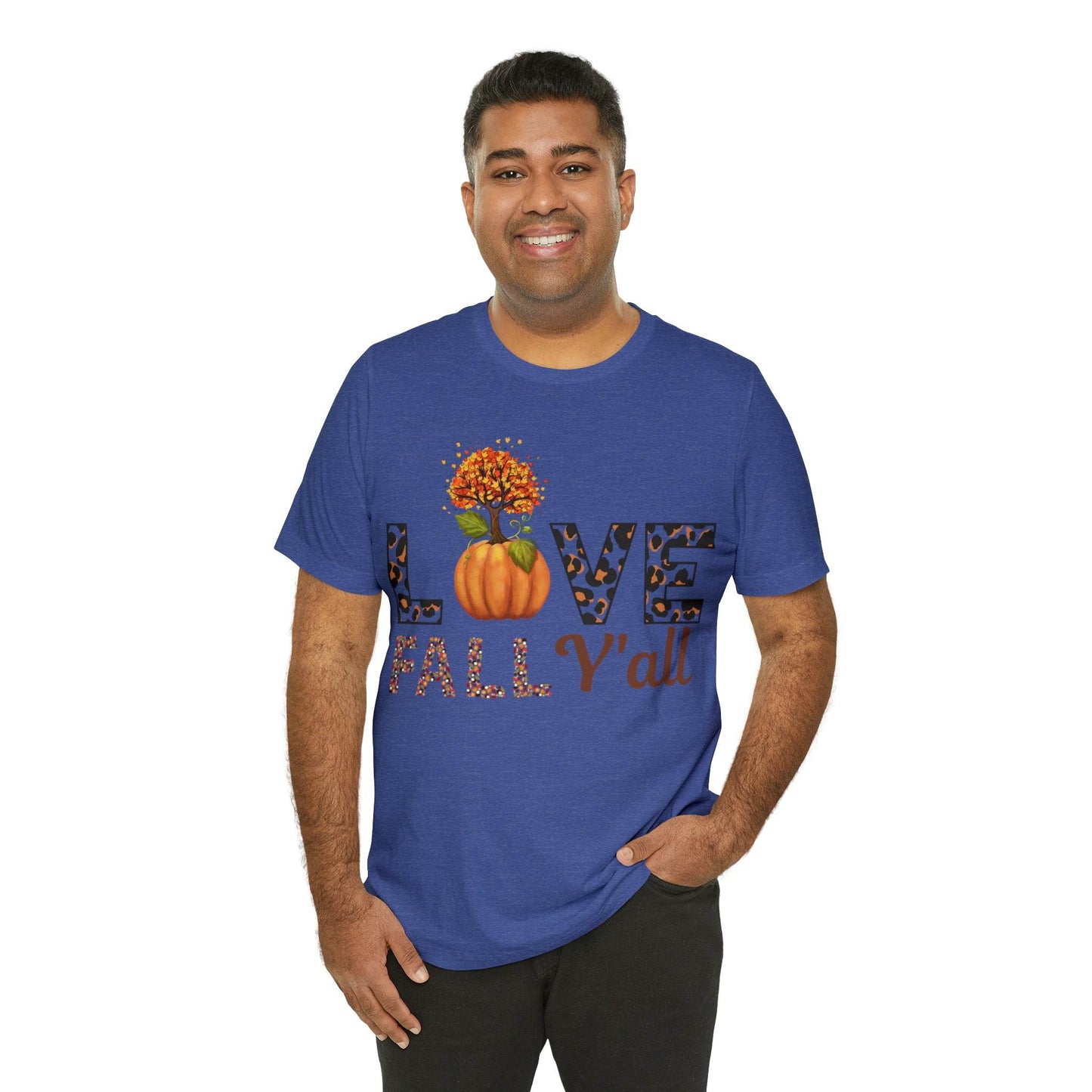Leopard Print Love Fall Y'all shirt, Autumn Shirt, Fall shirt, Fall Gift - Giftsmojo
