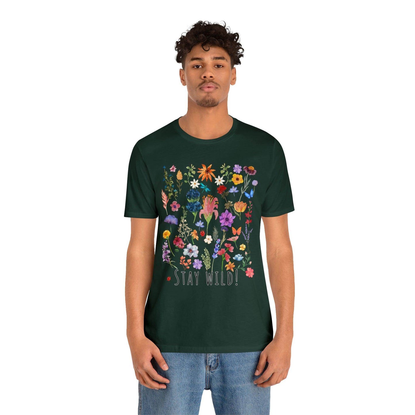 Wildflower Tshirt, Stay Wild Flowers Shirt, Floral Tshirt, Flower Shirt, Gift for Women, Ladies Shirts, Best Friend Gift, Plant Mom shirt - Giftsmojo