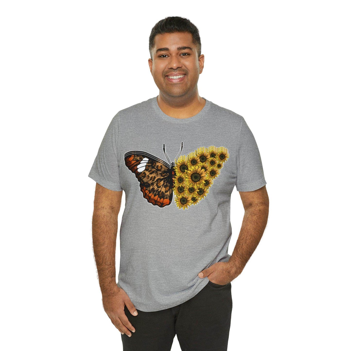 Butterfly Shirt, Sunflower Shirt, Insect Shirt Nature love T shirtFloral Tee Shirt, Flower Shirt, Garden Shirt, Womens Fall Summer shirt - Giftsmojo