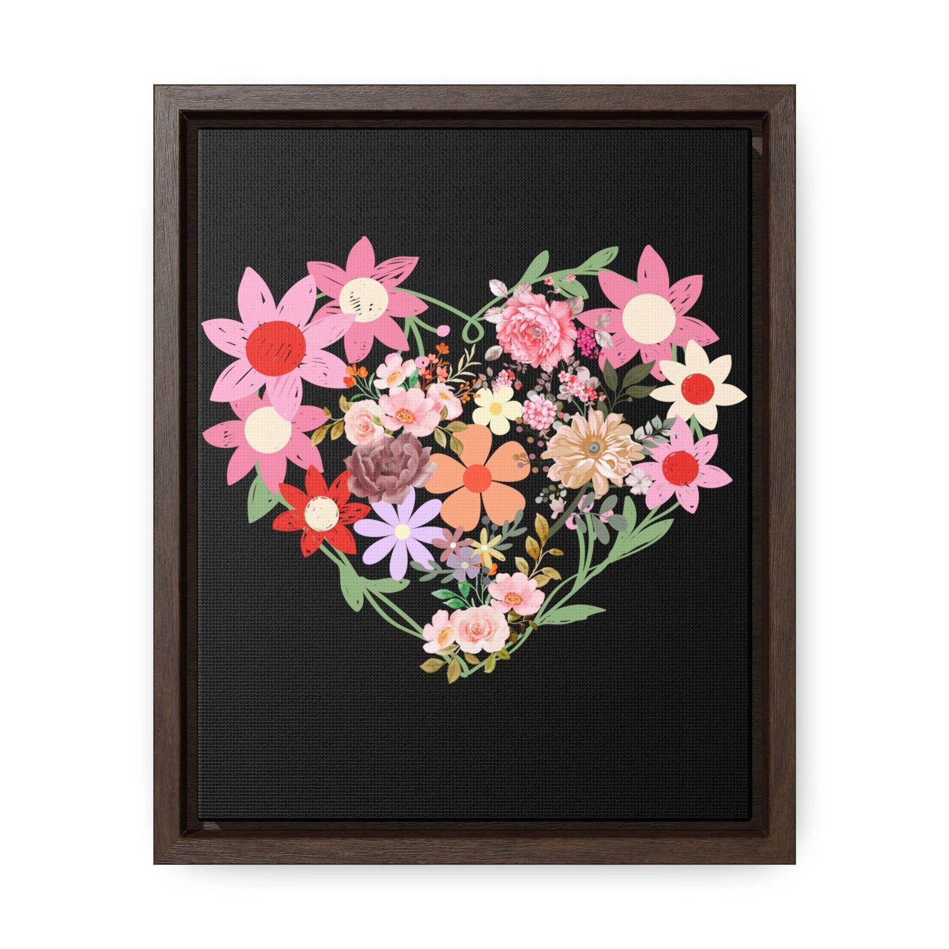 Wild Flower Heart Gallery Canvas Wraps, Home decorations, New house gift, Wall art, Home decor gift, house warming gift, home gifts, - Giftsmojo