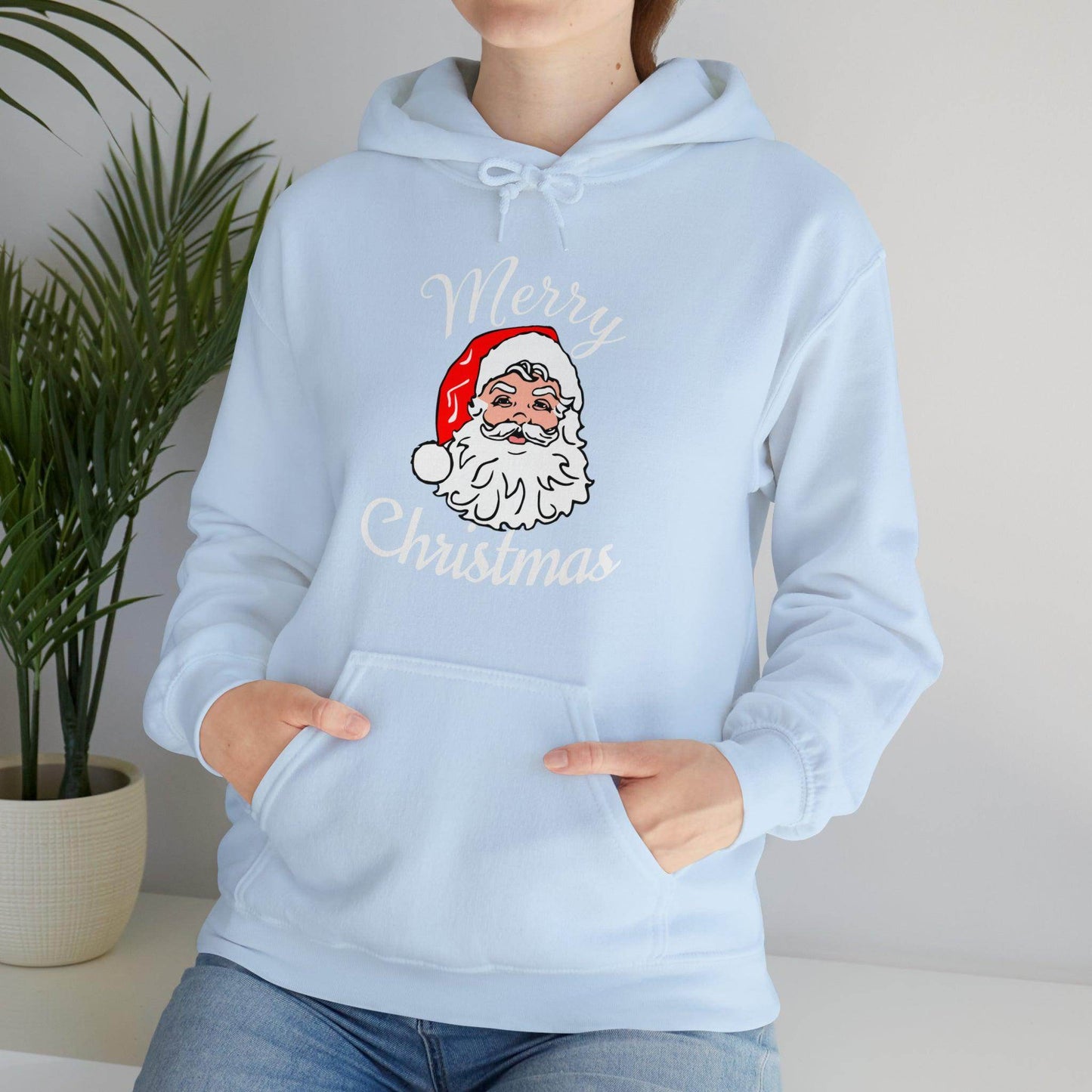 Santa Hoodie, Merry Christmas Hooded Sweatshirt, Christmas Shirt, Christmas Gift - Giftsmojo