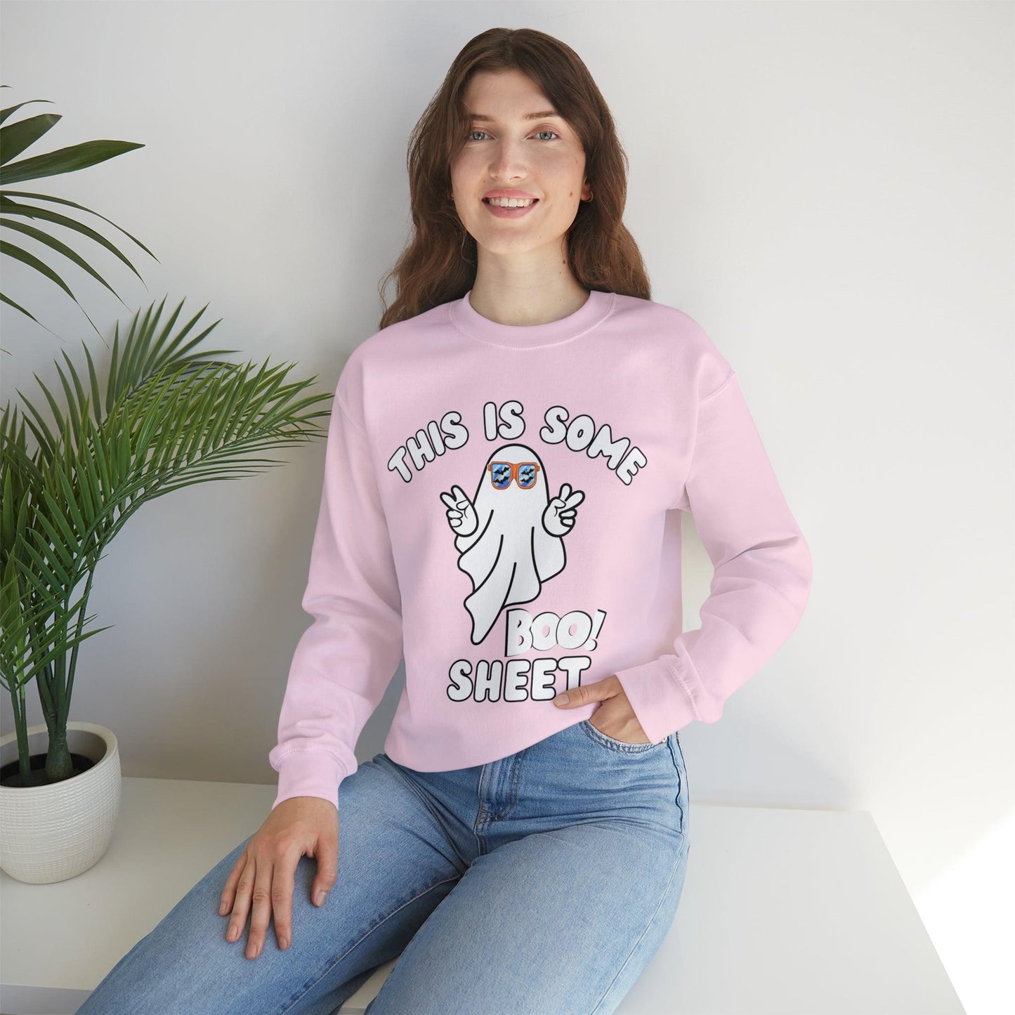 This Is Some Boo Sheet Ghost Sweatshirt Cute Ghost Sweatshirt Boo Ghost Sweatshirt Gift Shirt Funny Halloween Shirt Spooky Season Shirt