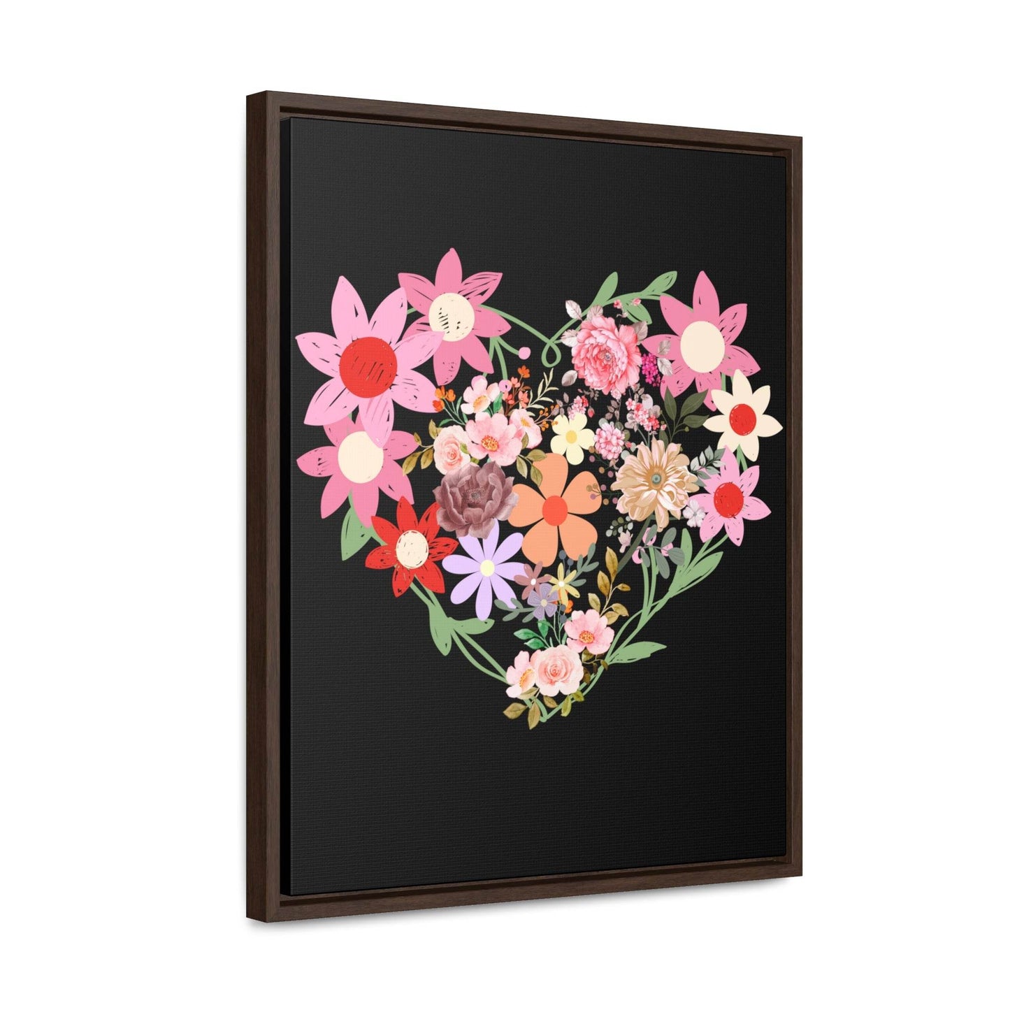 Wild Flower Heart Gallery Canvas Wraps, Home decorations, New house gift, Wall art, Home decor gift, house warming gift, home gifts, - Giftsmojo