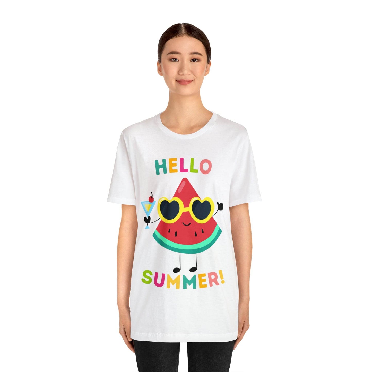 Hello Summer Shirt, Funny Summer Casual Top Tee,Unisex Summer Tshirt Ladies - Giftsmojo