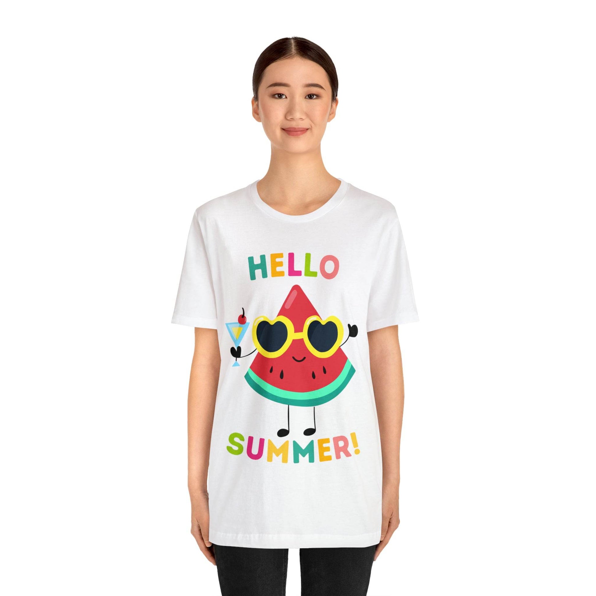 Hello Summer Shirt, Funny Summer Casual Top Tee,Unisex Summer Tshirt Ladies - Giftsmojo