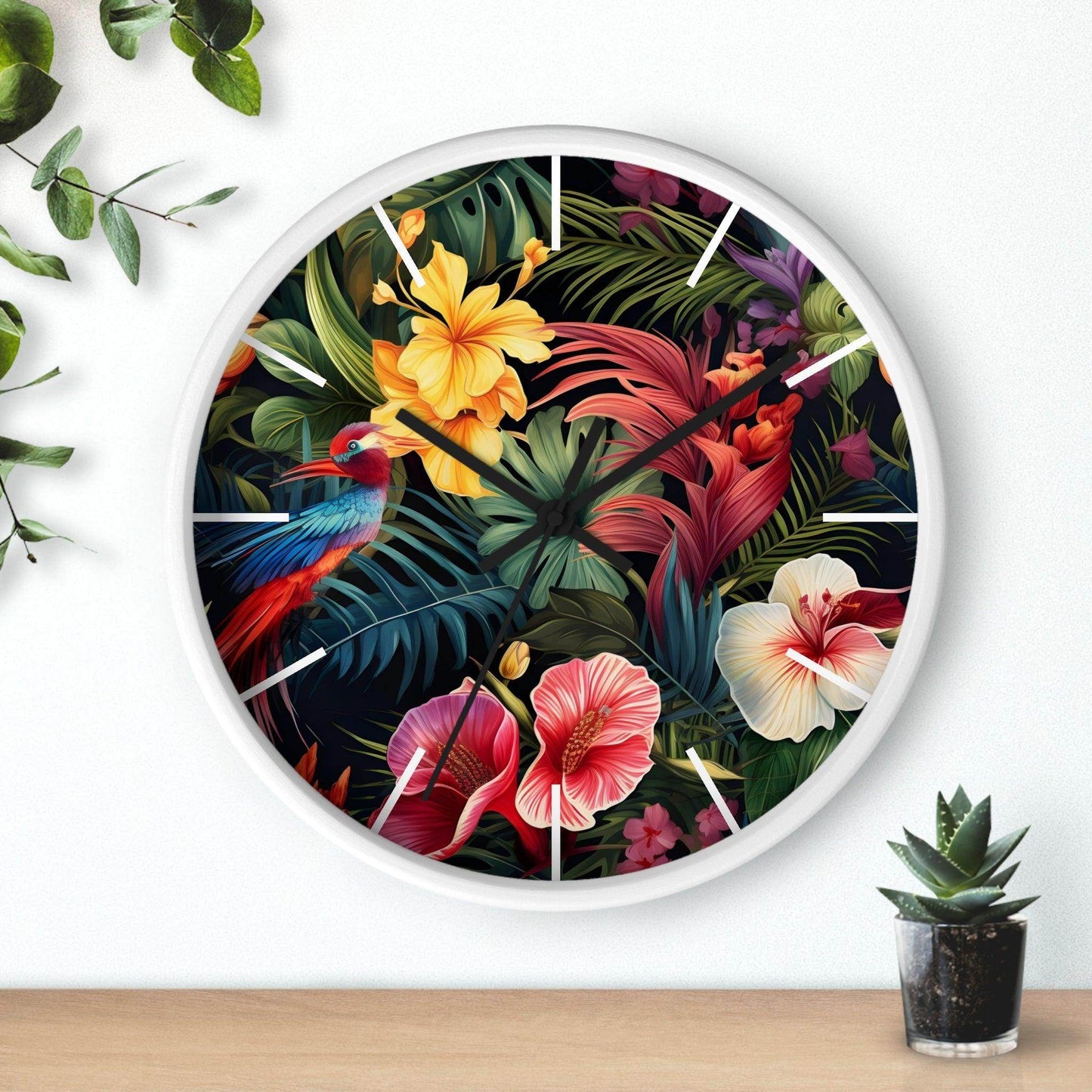 Wild Flower Wall Clock Flower Wall Clocks Home Clock Spring Clock Floral Clock Home Decor - Giftsmojo