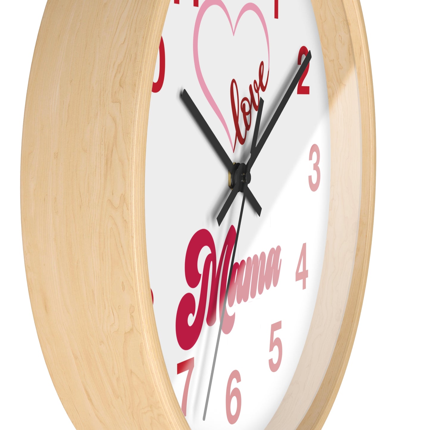 Heart Mama Wall Clock - Mother's Day Gift, Mom Birthday Gift, Nursery Decor