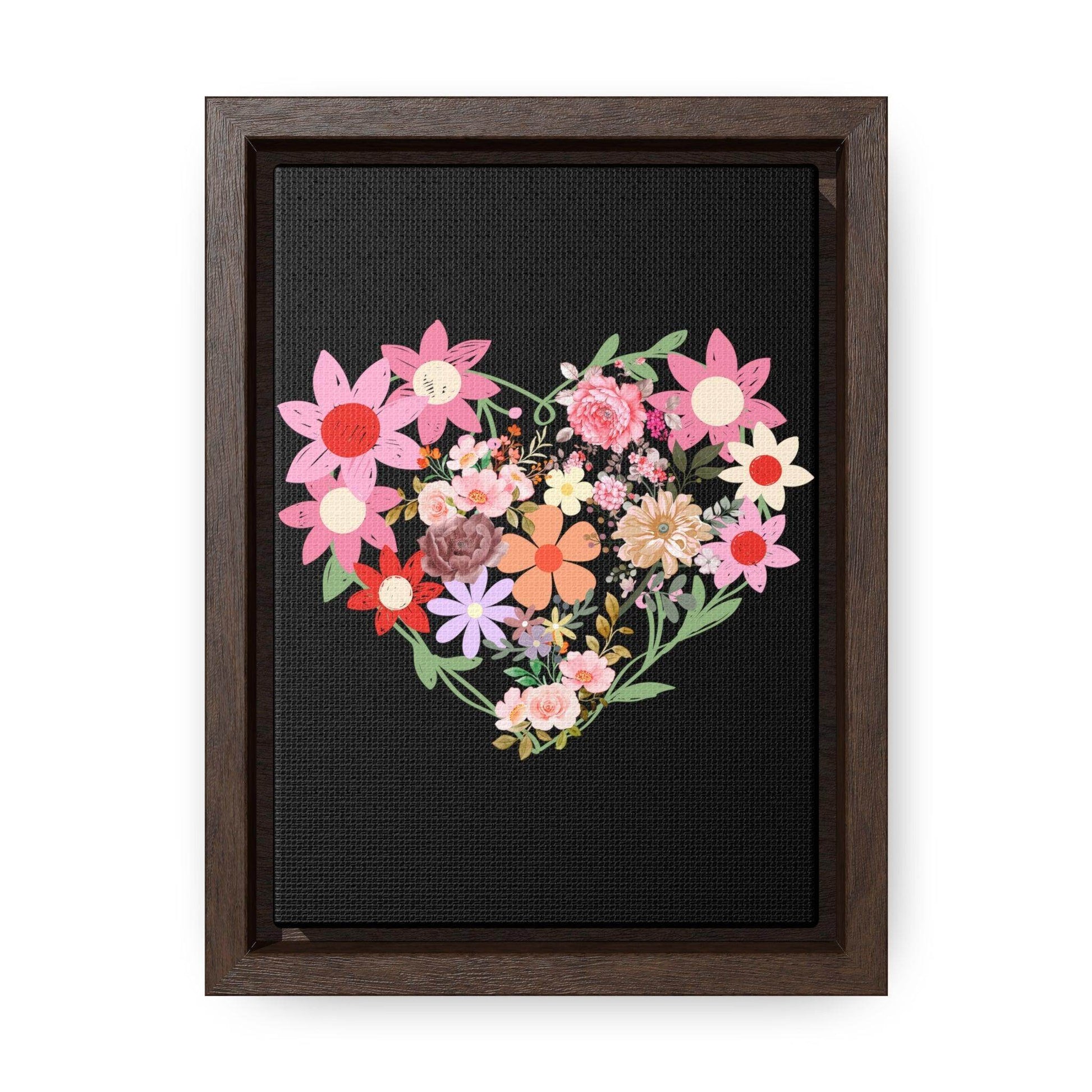 Wild Flower Heart Gallery Canvas Wraps, Home decorations, New house gift, Wall art, Home decor gift, house warming gift, home gifts, - Giftsmojo