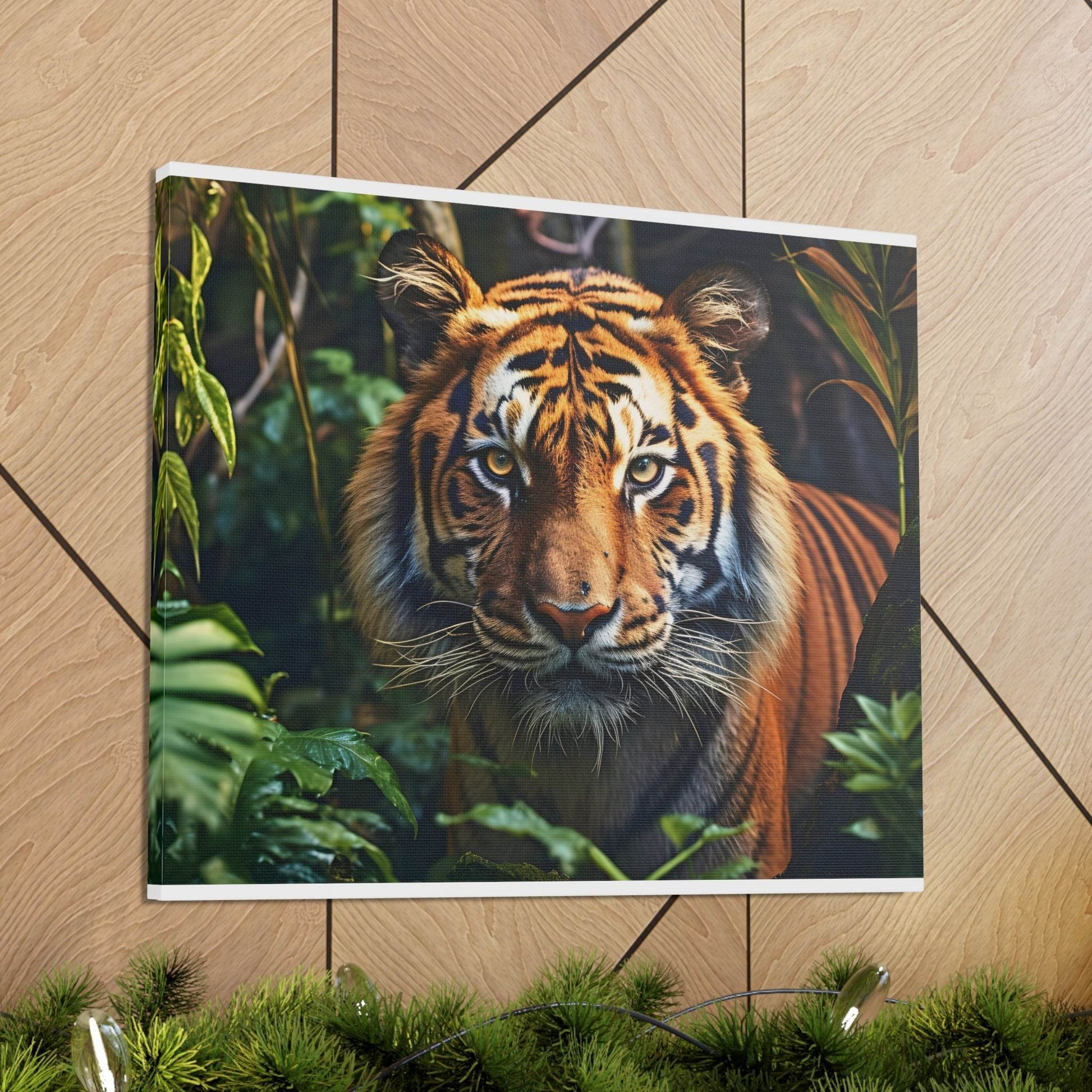 Tiger In Nature Art Canvas Gallery Wraps Tiger Print Large Canvas Art Animal Wall Art minimalist Wall Art Lover Gift - Giftsmojo