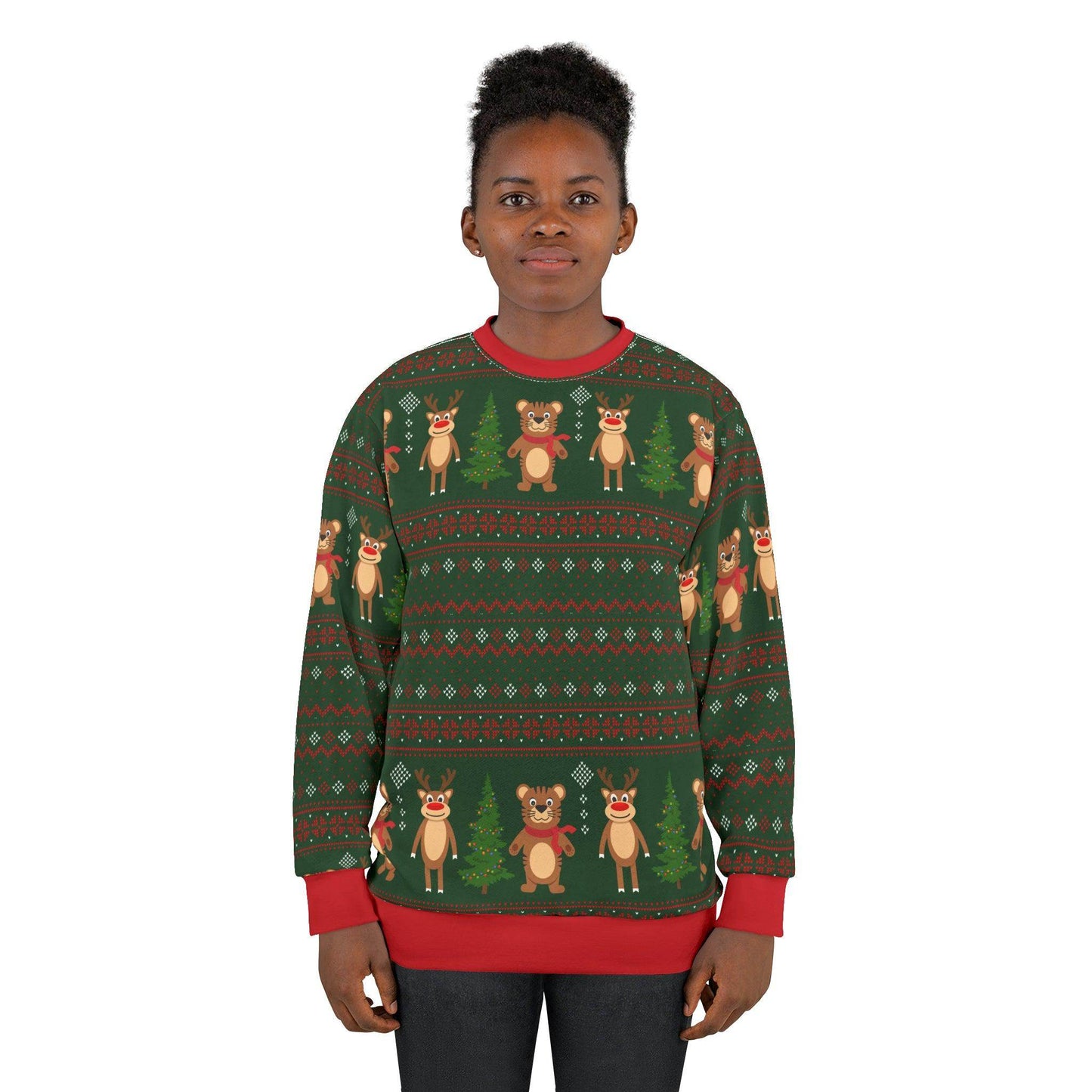 Ugly Christmas Sweater Green Christmas Sweatshirt Ugly Sweatshirt Full Ugly Christmas Shirt - Giftsmojo