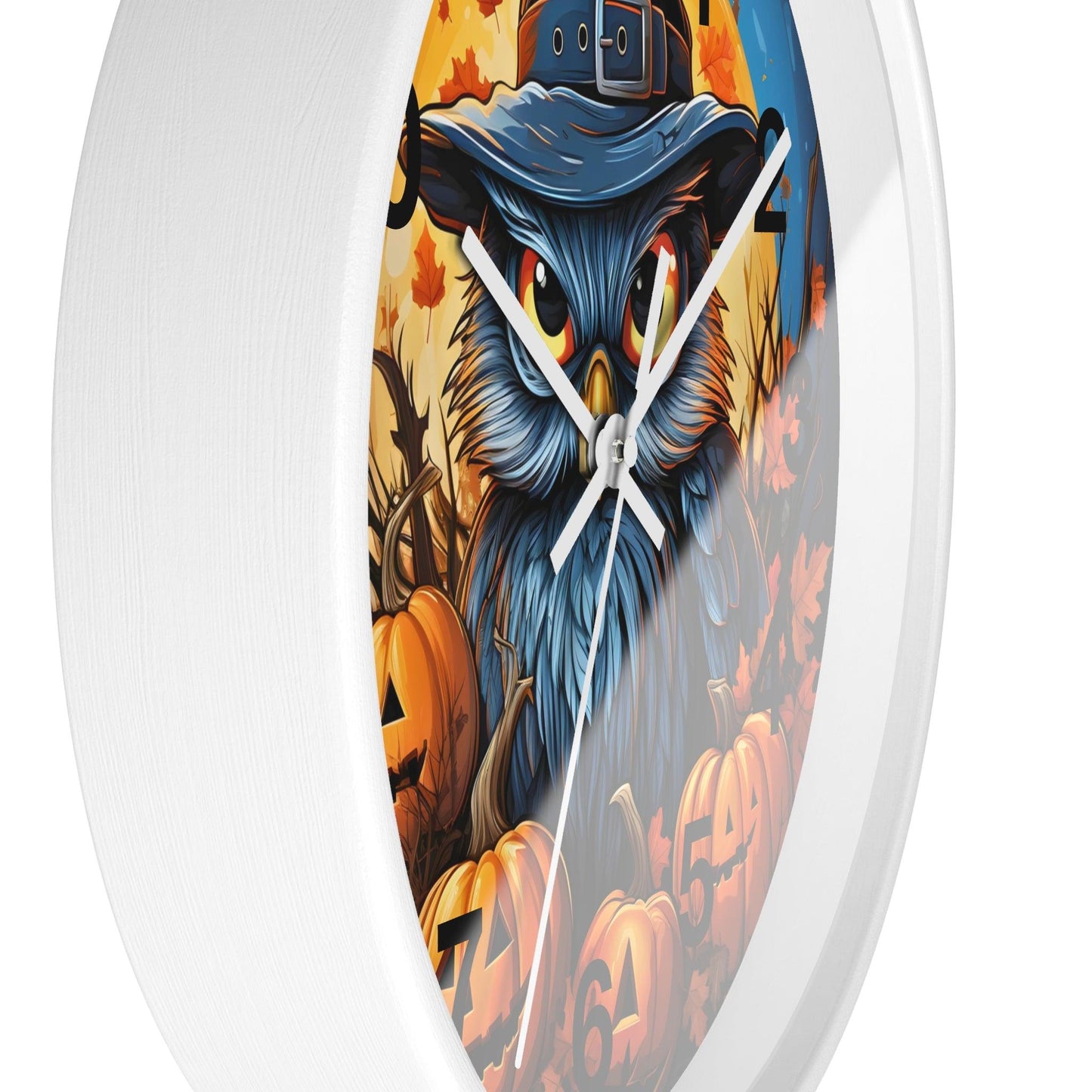 Happy HALLOTHANKSMAS Wall Clock Halloween Wall Clocks Thanksgiving Clock Fall Clock Halloween Decor
