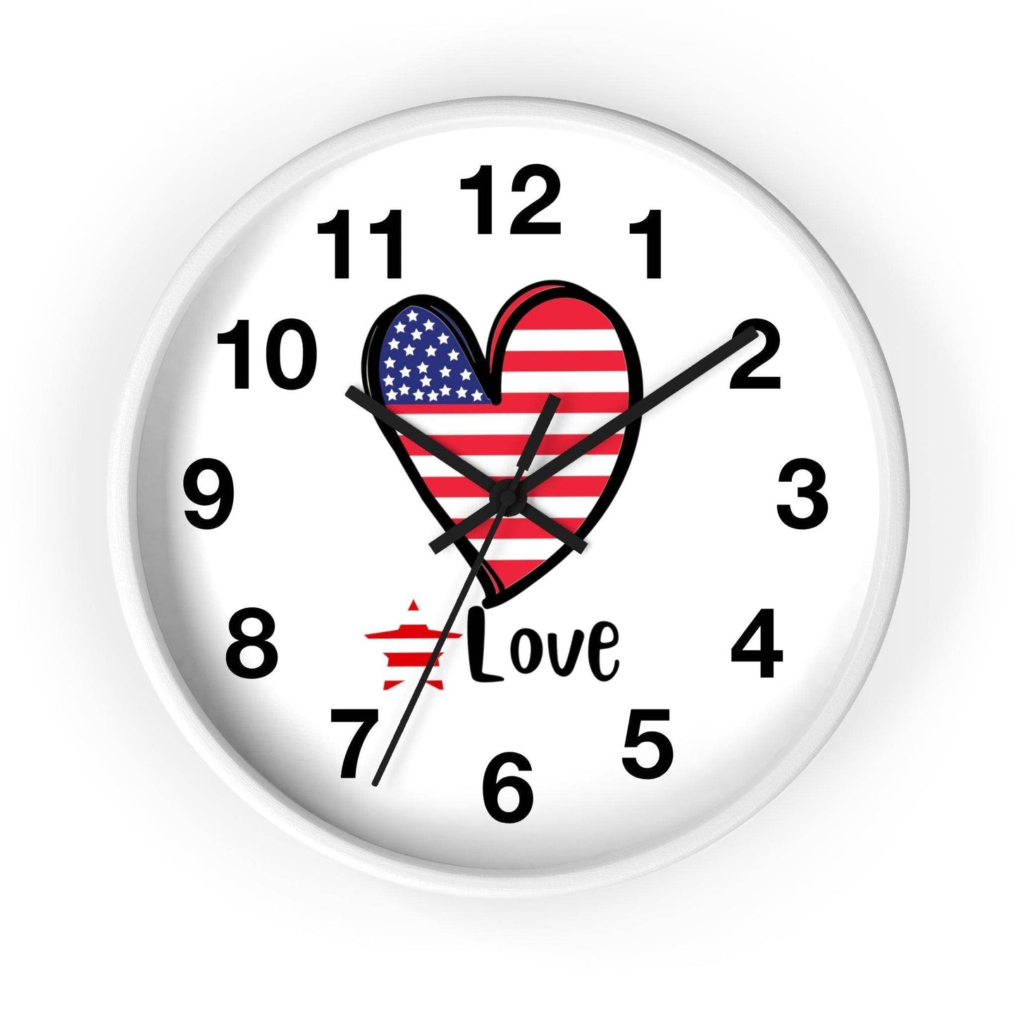 USA Flag Wall Clock, Home Decor gift, House Warming Gift, New Home Gift, Patriotic Gift for Americans Office Clock School Clock Home Clock - Giftsmojo