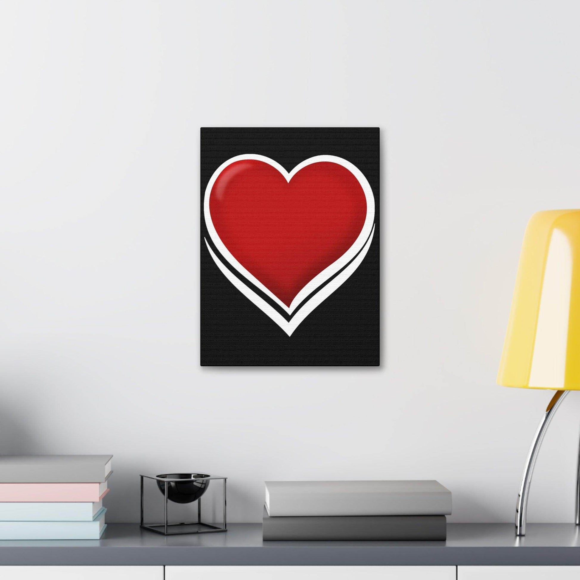 Heart Canvas, gift for mom, gift for her, gift for girlfriend, home decor gift, valentine gift, - Giftsmojo