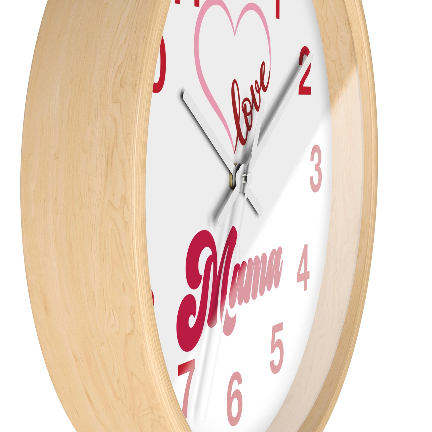 Heart Mama Wall Clock - Mother's Day Gift, Mom Birthday Gift, Nursery Decor