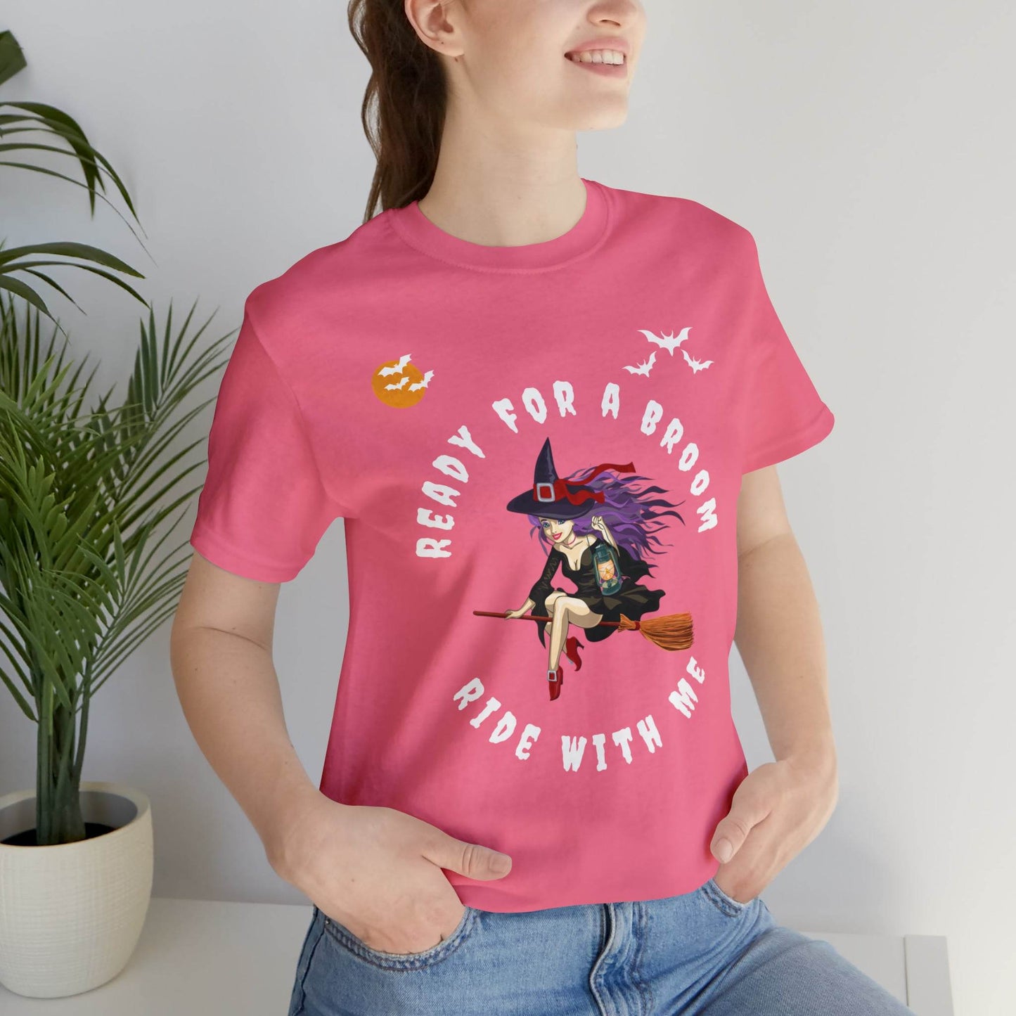 Ready for a Broom Ride with Me Halloween shirt, Witch shirt, Halloween tshirt, Halloween outfit, Work Halloween Costume - Giftsmojo