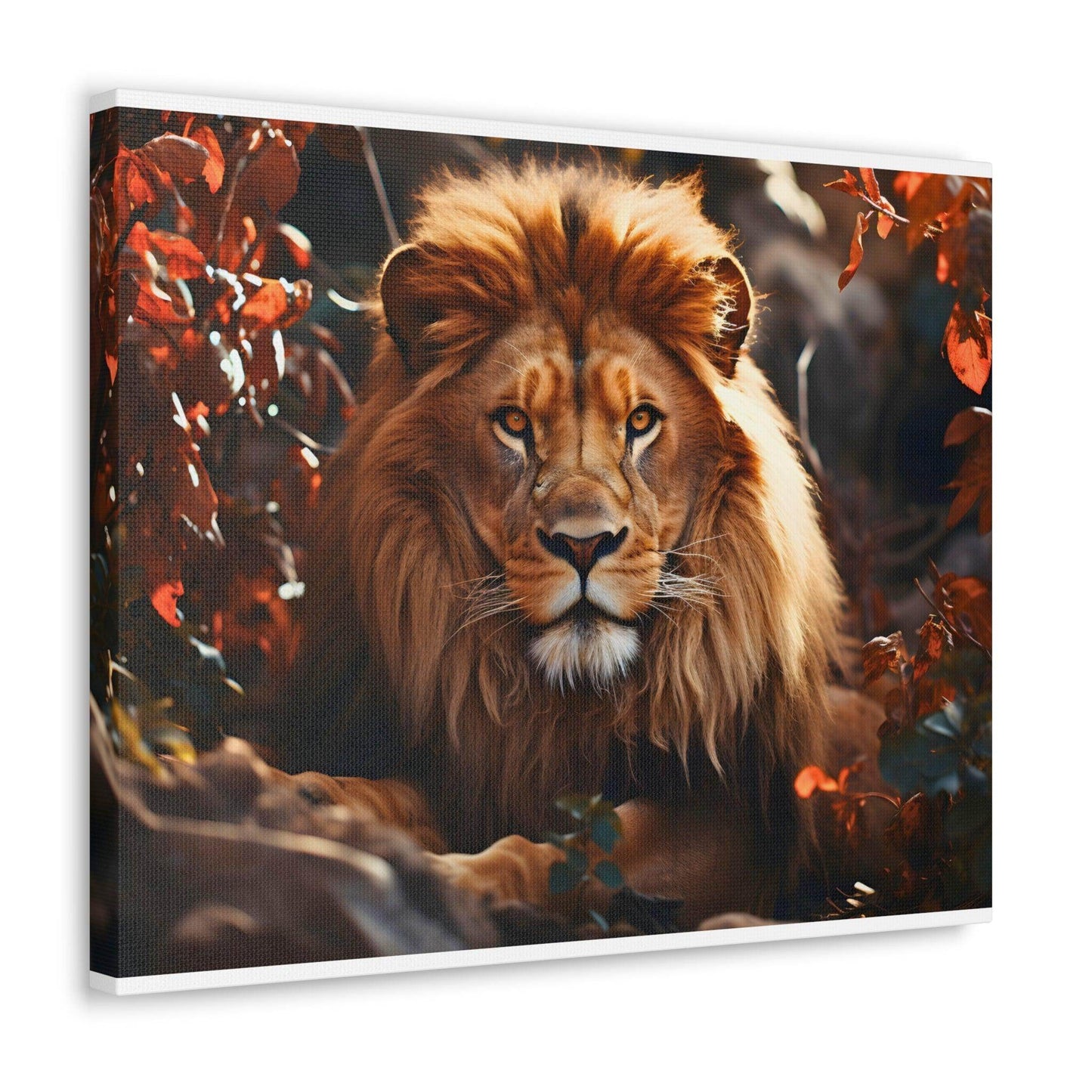 Lion In Nature Art Canvas Gallery Wraps Lion Print Large Canvas Art Animal Wall Art minimalist Wall Art Lover Gift - Giftsmojo