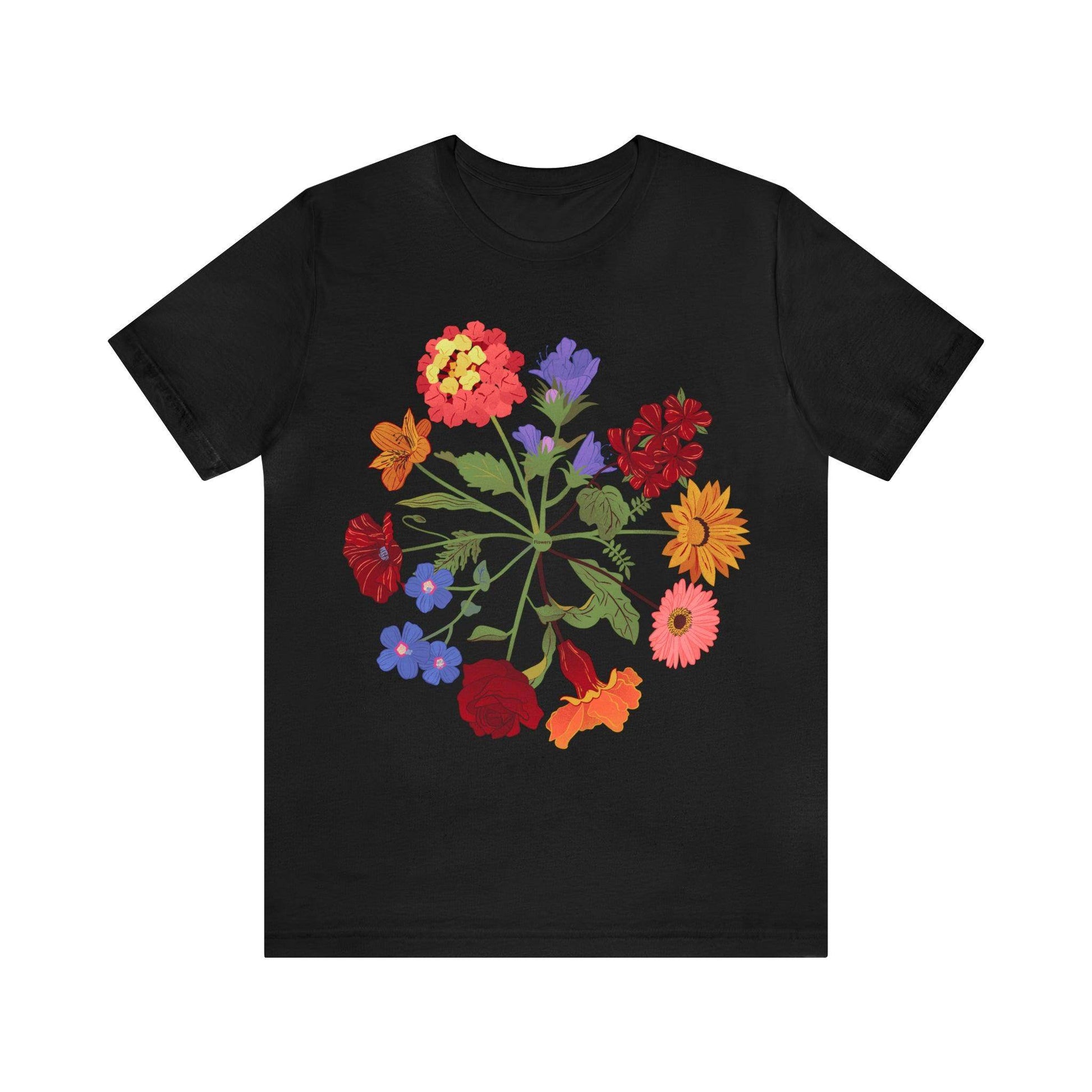 Wildflower Tshirt, Flower Shirt, Types of Flowers Shirt, Floral Tshirt, Gift for Women, Ladies Shirts Best Friend Gift, Plant Mom Nature Tee - Giftsmojo