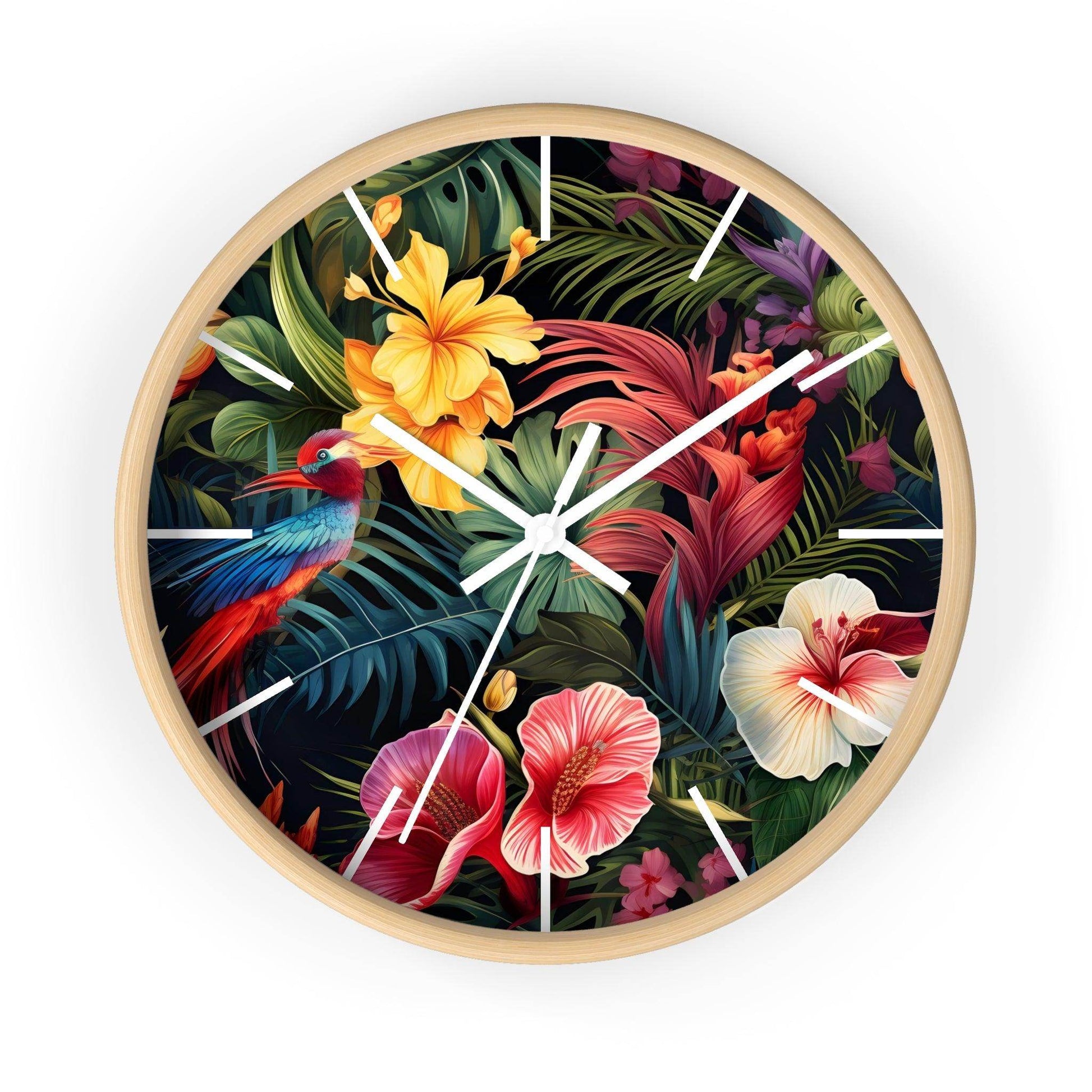 Wild Flower Wall Clock Flower Wall Clocks Home Clock Spring Clock Floral Clock Home Decor - Giftsmojo