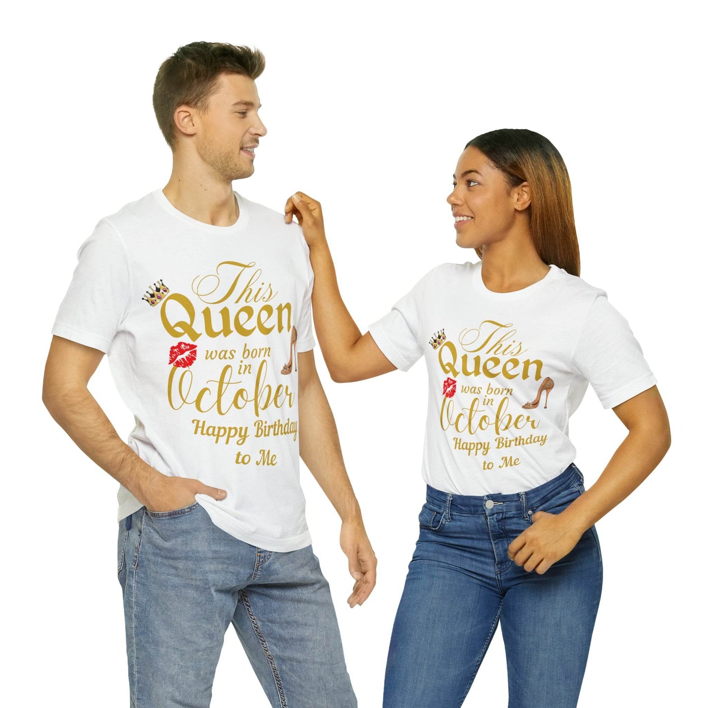 Birthday Queen Shirt, Gift for Birthday, This Queen was born in October Shirt, Funny Queen Shirt, Funny Birthday Shirt, Birthday Gift - Giftsmojo