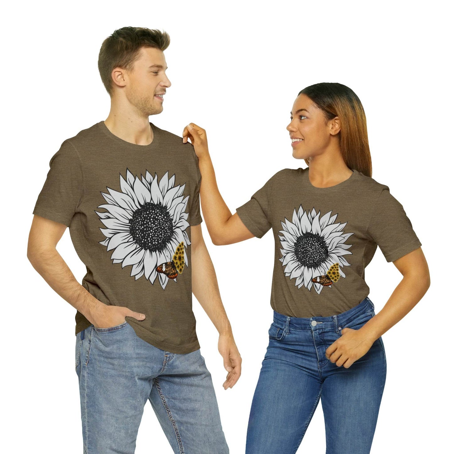 Flower Shirt, Sunflower Shirt, Floral Tee Shirt, Garden Shirt, Womens Fall Summer Shirt Sunshine Tee, Gift for Gardener, Nature love shirt - Giftsmojo