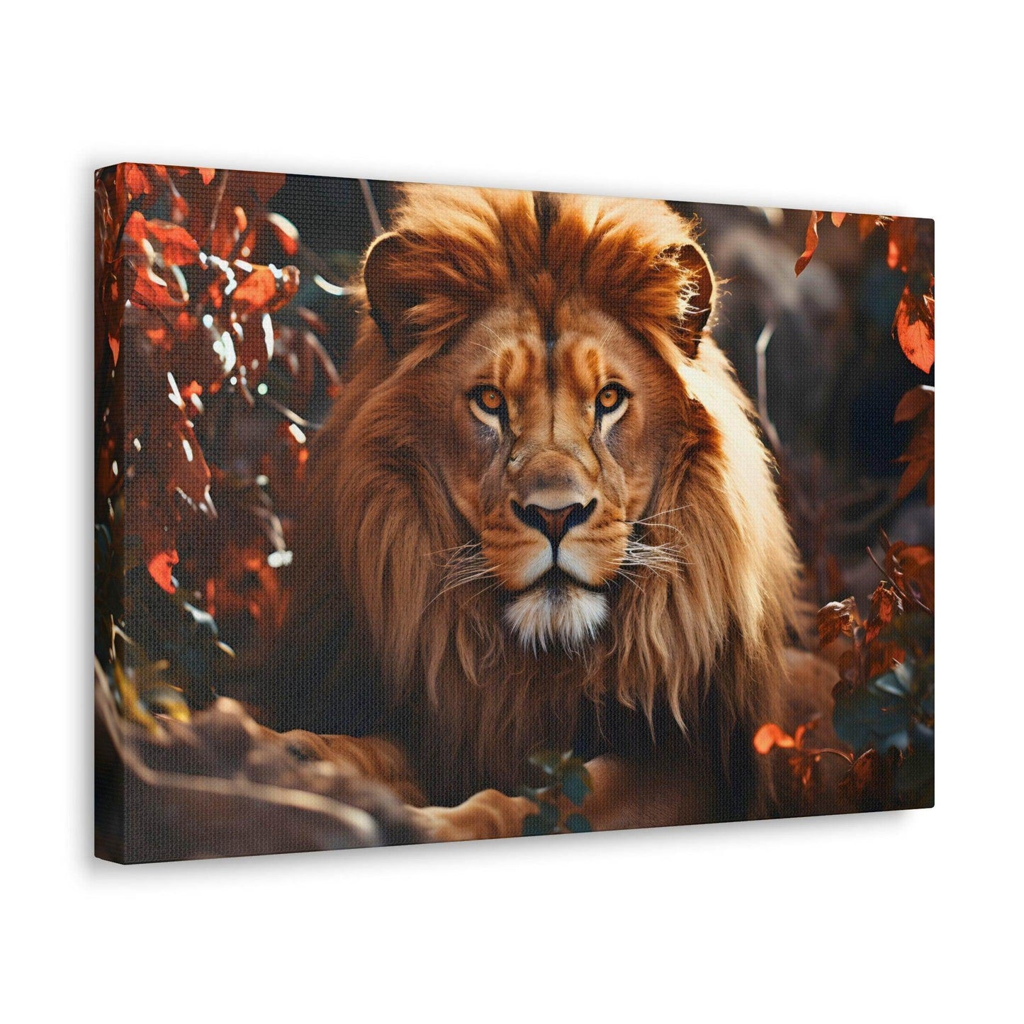 Lion In Nature Art Canvas Gallery Wraps Lion Print Large Canvas Art Animal Wall Art minimalist Wall Art Lover Gift - Giftsmojo